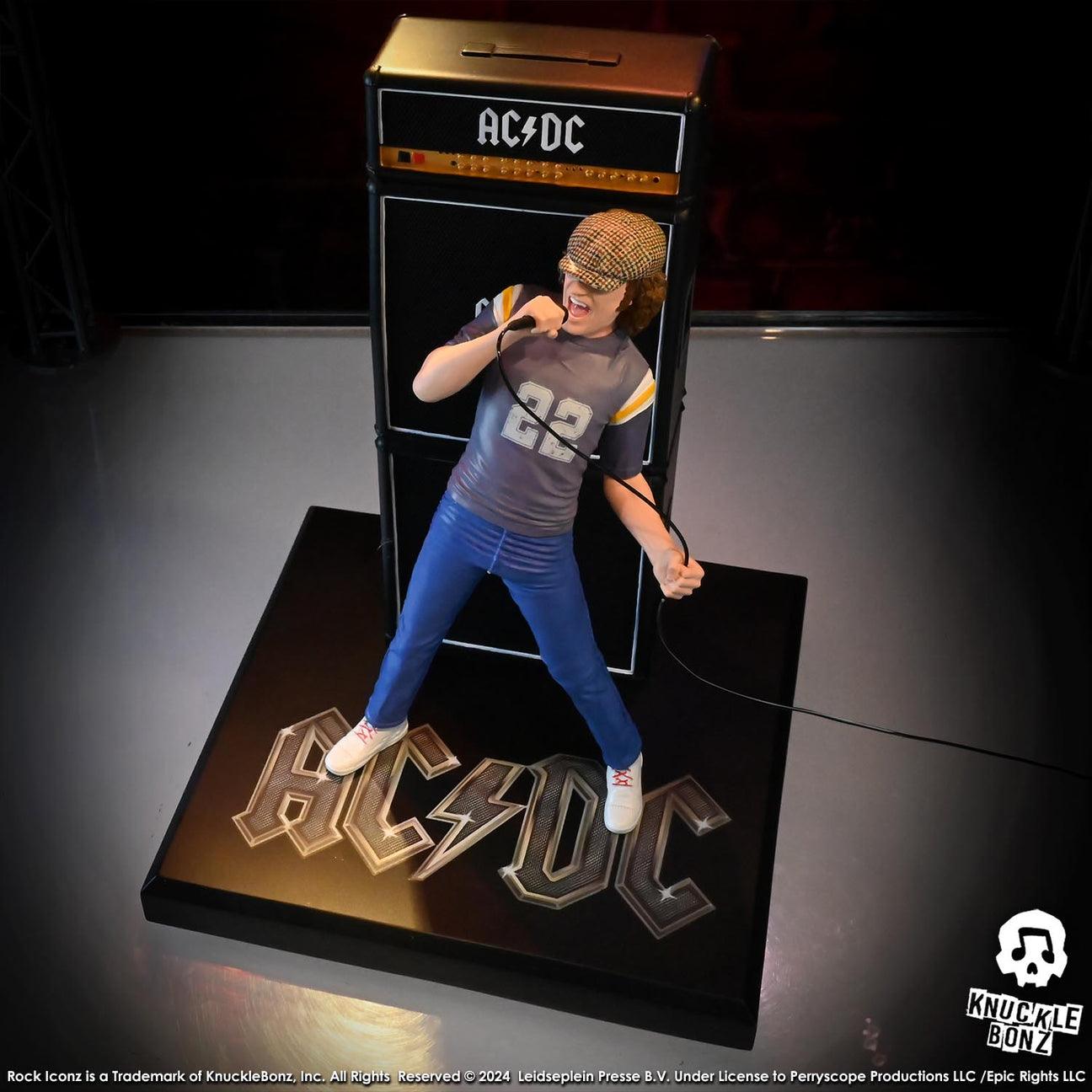 KNUACDCBRIAN100 AC/DC - Brian Johnson "Limited Edition" Rock Iconz Statue - KnuckleBonz - Titan Pop Culture