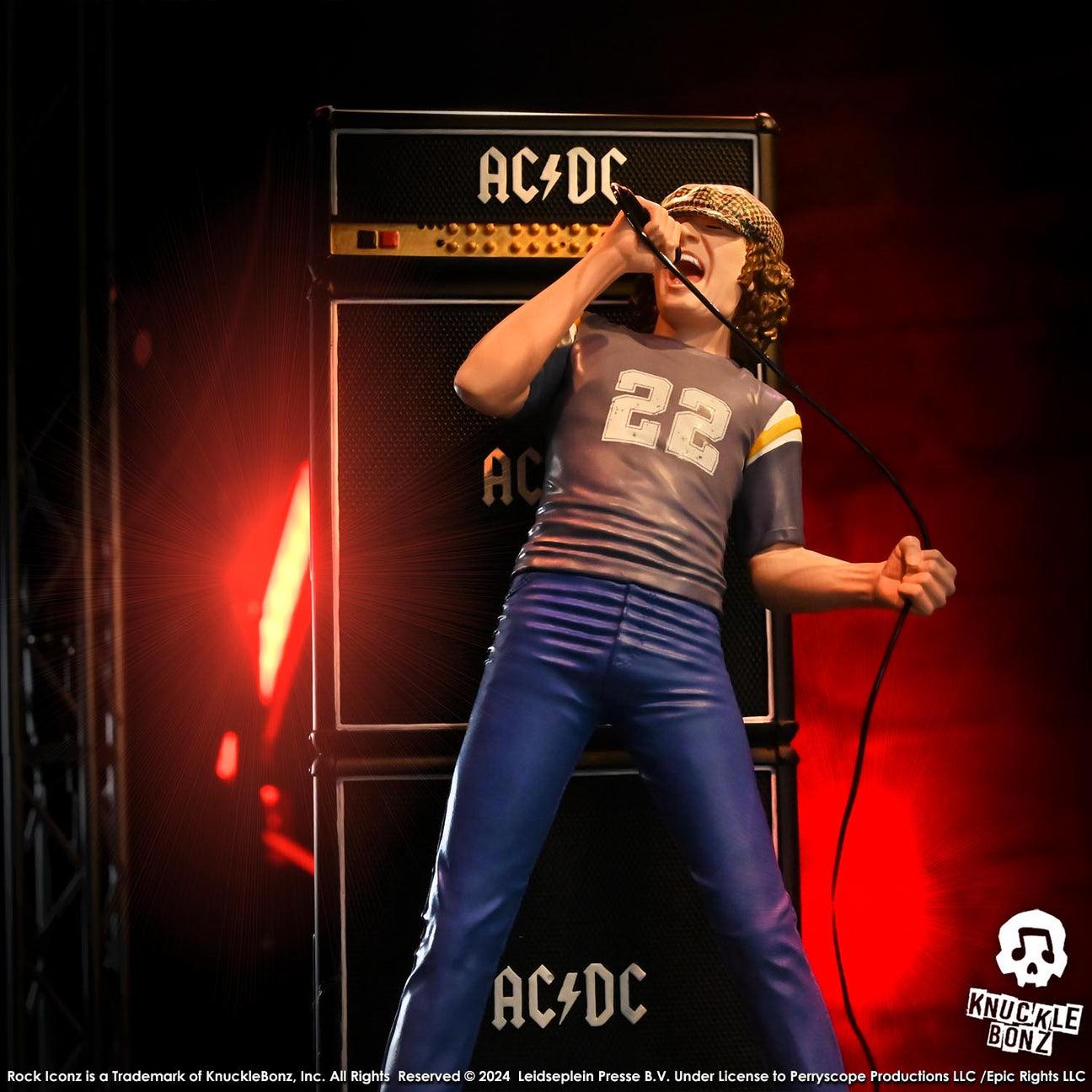 KNUACDCBRIAN100 AC/DC - Brian Johnson "Limited Edition" Rock Iconz Statue - KnuckleBonz - Titan Pop Culture