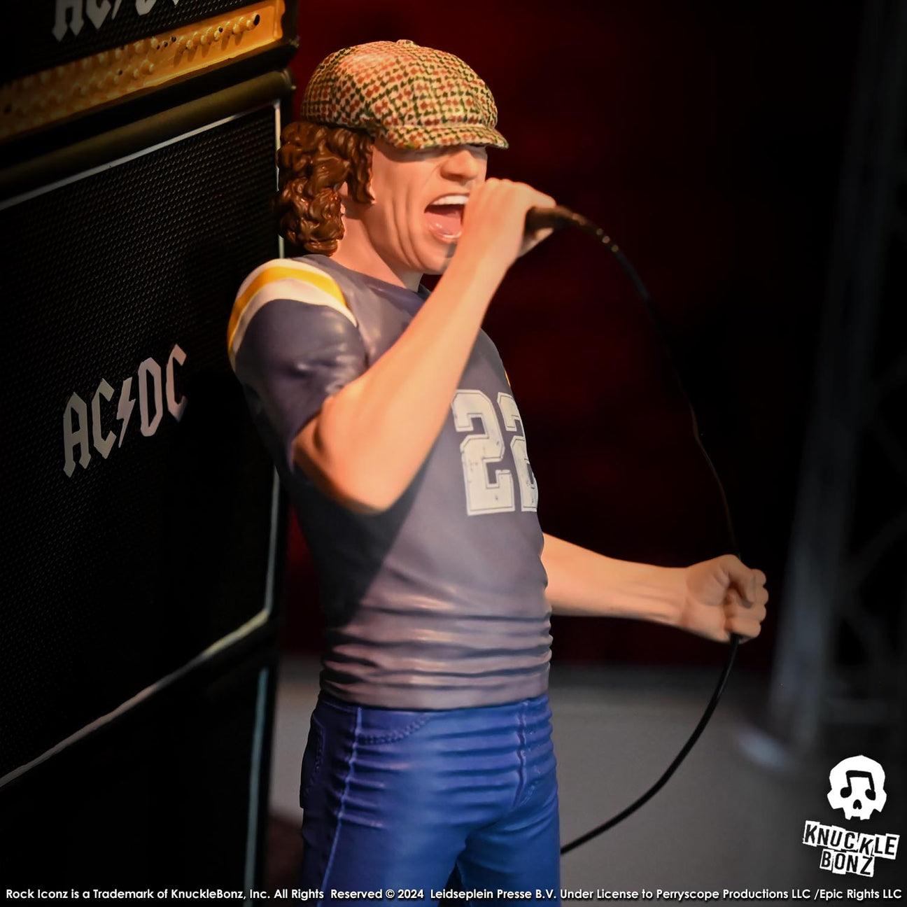 KNUACDCBRIAN100 AC/DC - Brian Johnson "Limited Edition" Rock Iconz Statue - KnuckleBonz - Titan Pop Culture