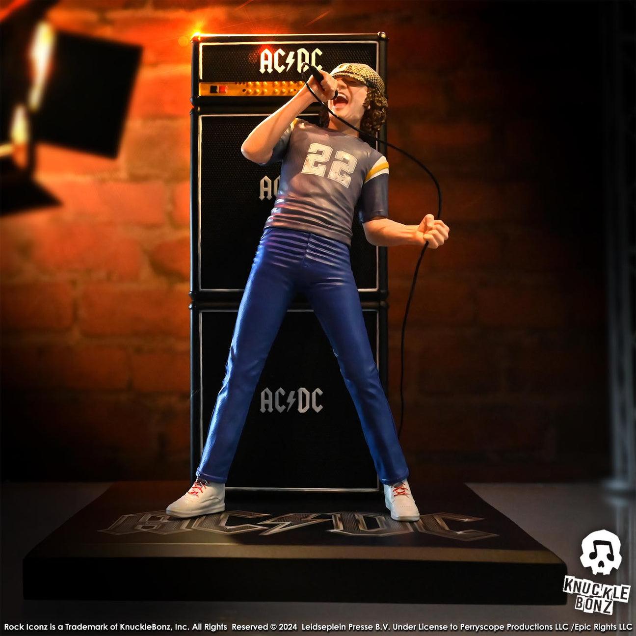 KNUACDCBRIAN100 AC/DC - Brian Johnson "Limited Edition" Rock Iconz Statue - KnuckleBonz - Titan Pop Culture