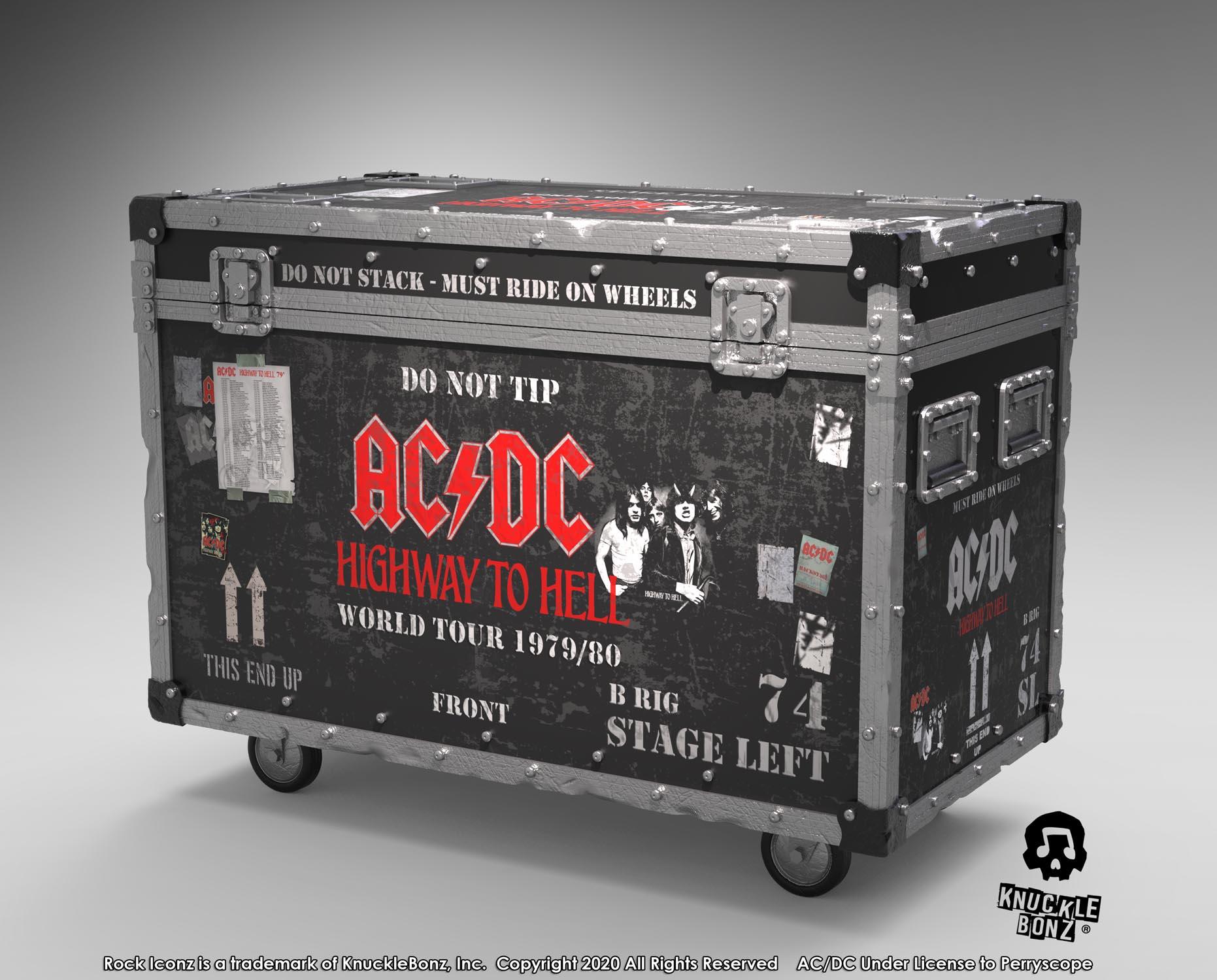 KNUACDCHHRC100 AC/DC - Highway To Hell Road Case & Stage Backdrop - KnuckleBonz - Titan Pop Culture