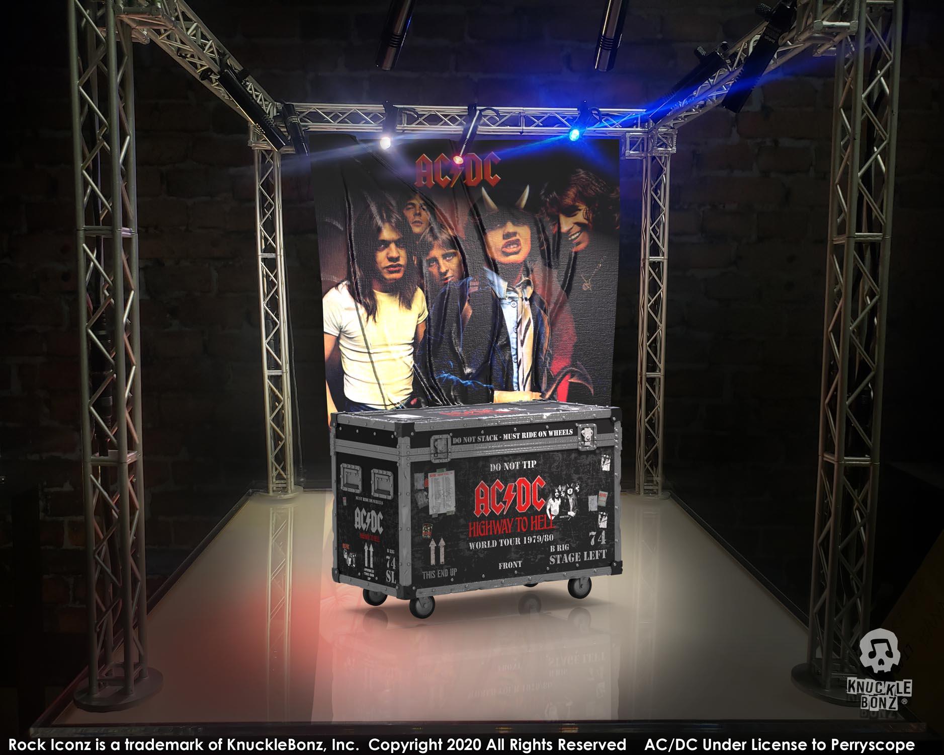 KNUACDCHHRC100 AC/DC - Highway To Hell Road Case & Stage Backdrop - KnuckleBonz - Titan Pop Culture