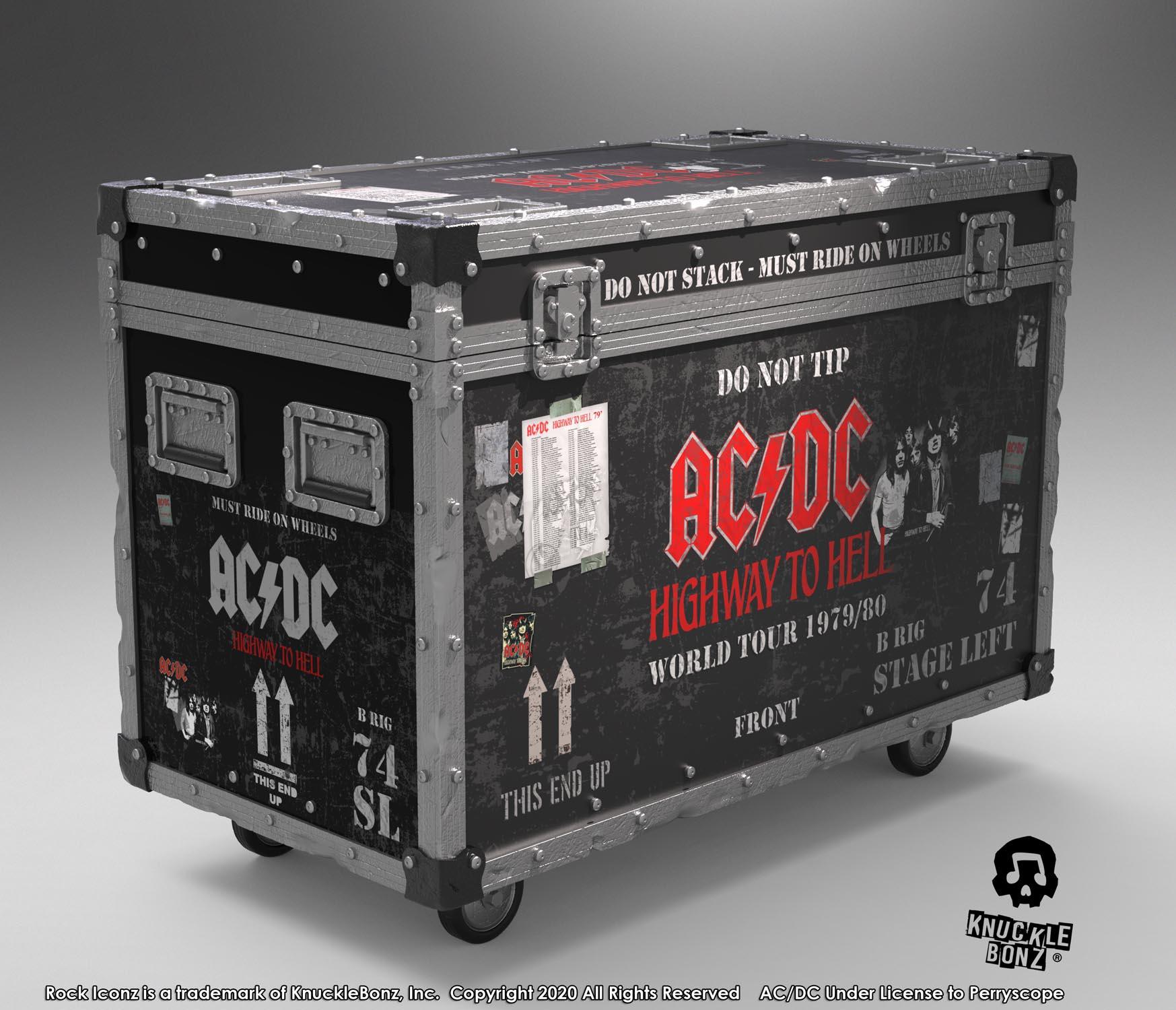 KNUACDCHHRC100 AC/DC - Highway To Hell Road Case & Stage Backdrop - KnuckleBonz - Titan Pop Culture