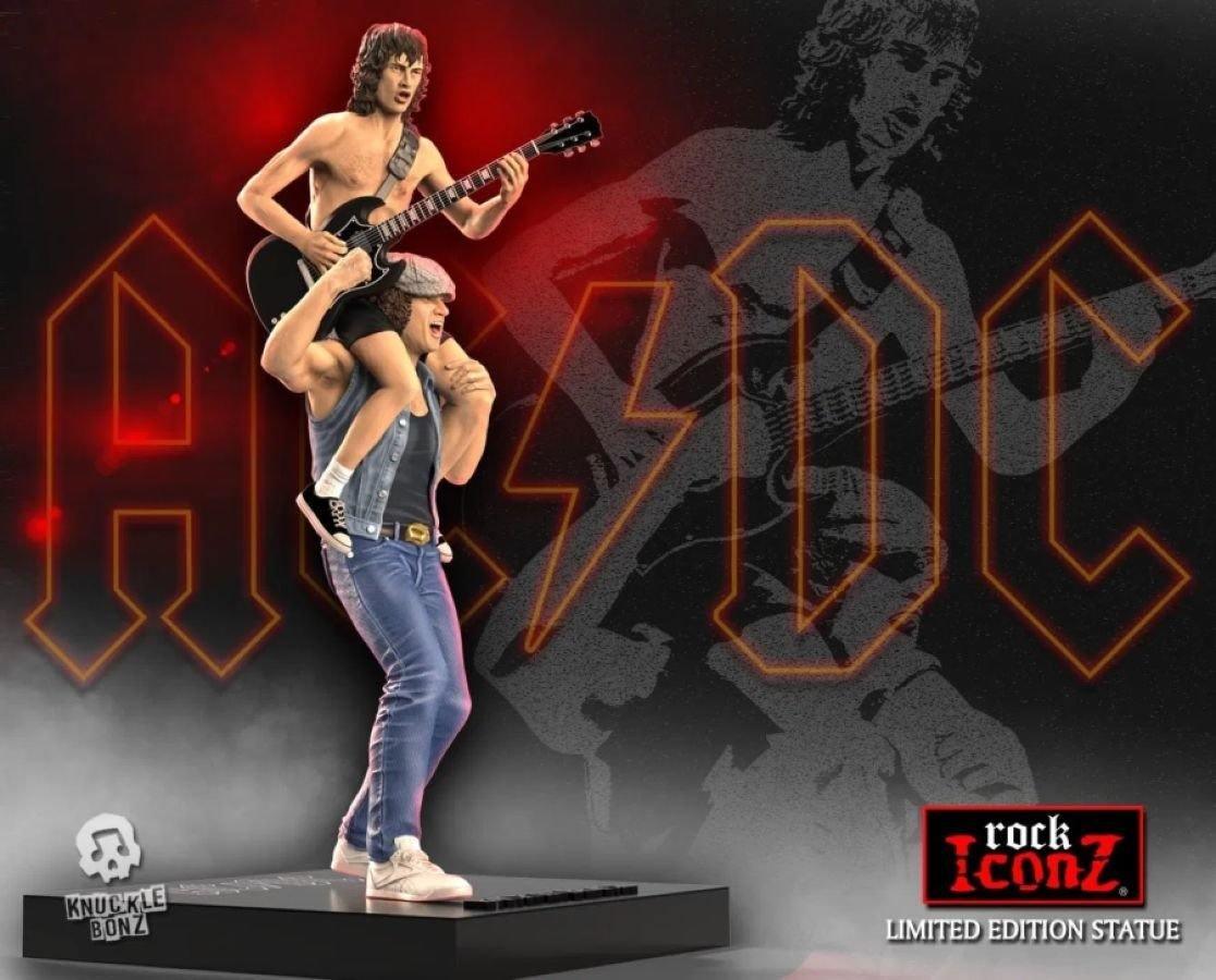 KNUAYBJ100 AC/DC - Angus & Brian Rock Iconz Statue - KnuckleBonz - Titan Pop Culture