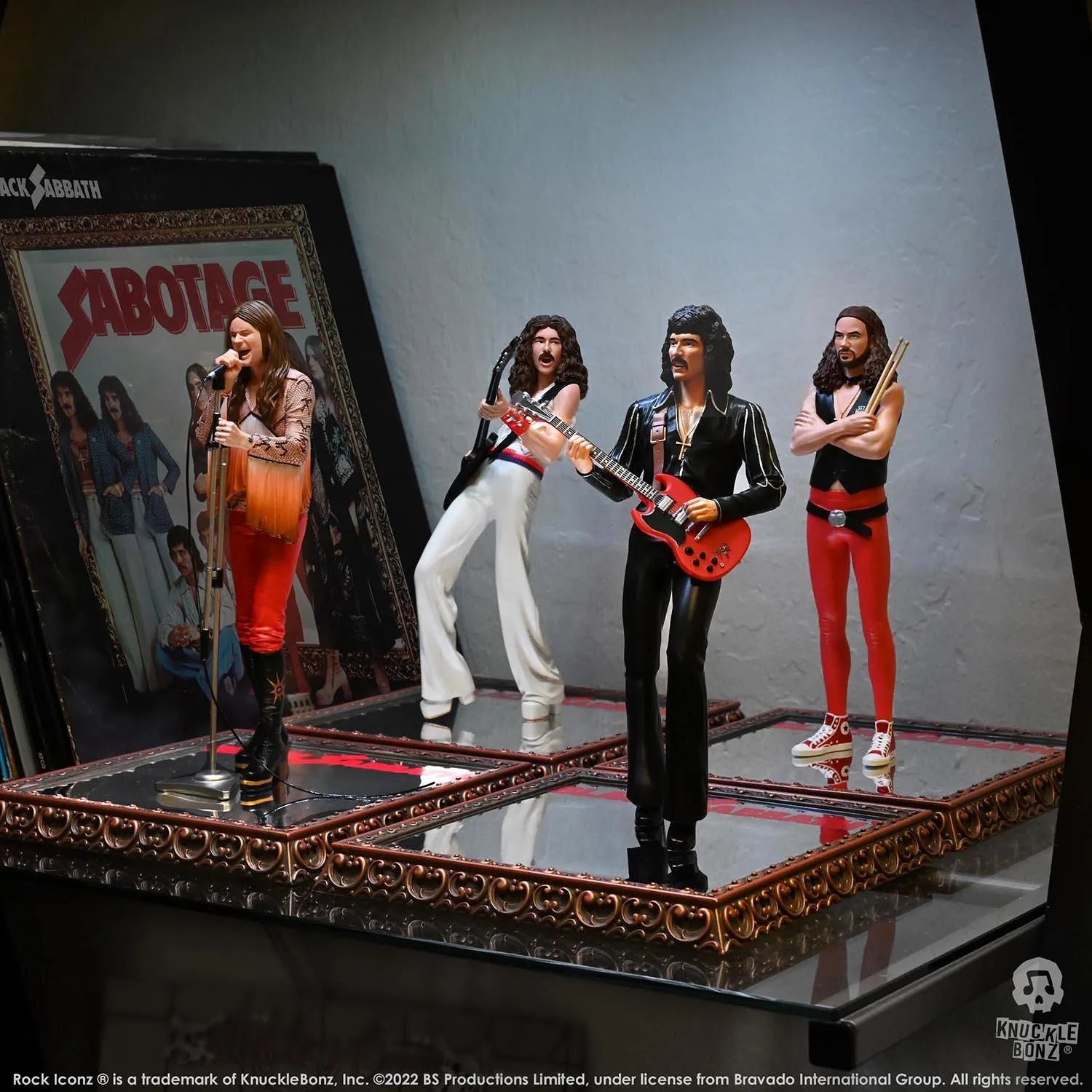 KNUBLKSABBATH100 Black Sabbath - Rock Iconz Statues (Set of 4) - KnuckleBonz - Titan Pop Culture