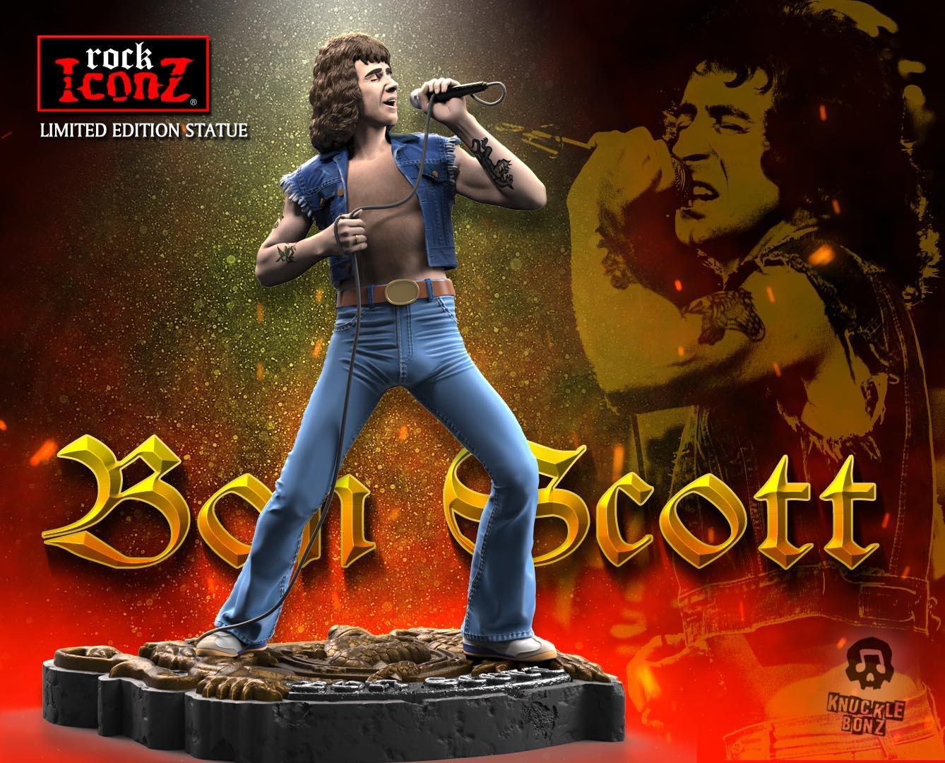 KNUBON100 Bon Scott - Rock Iconz Statue - KnuckleBonz - Titan Pop Culture