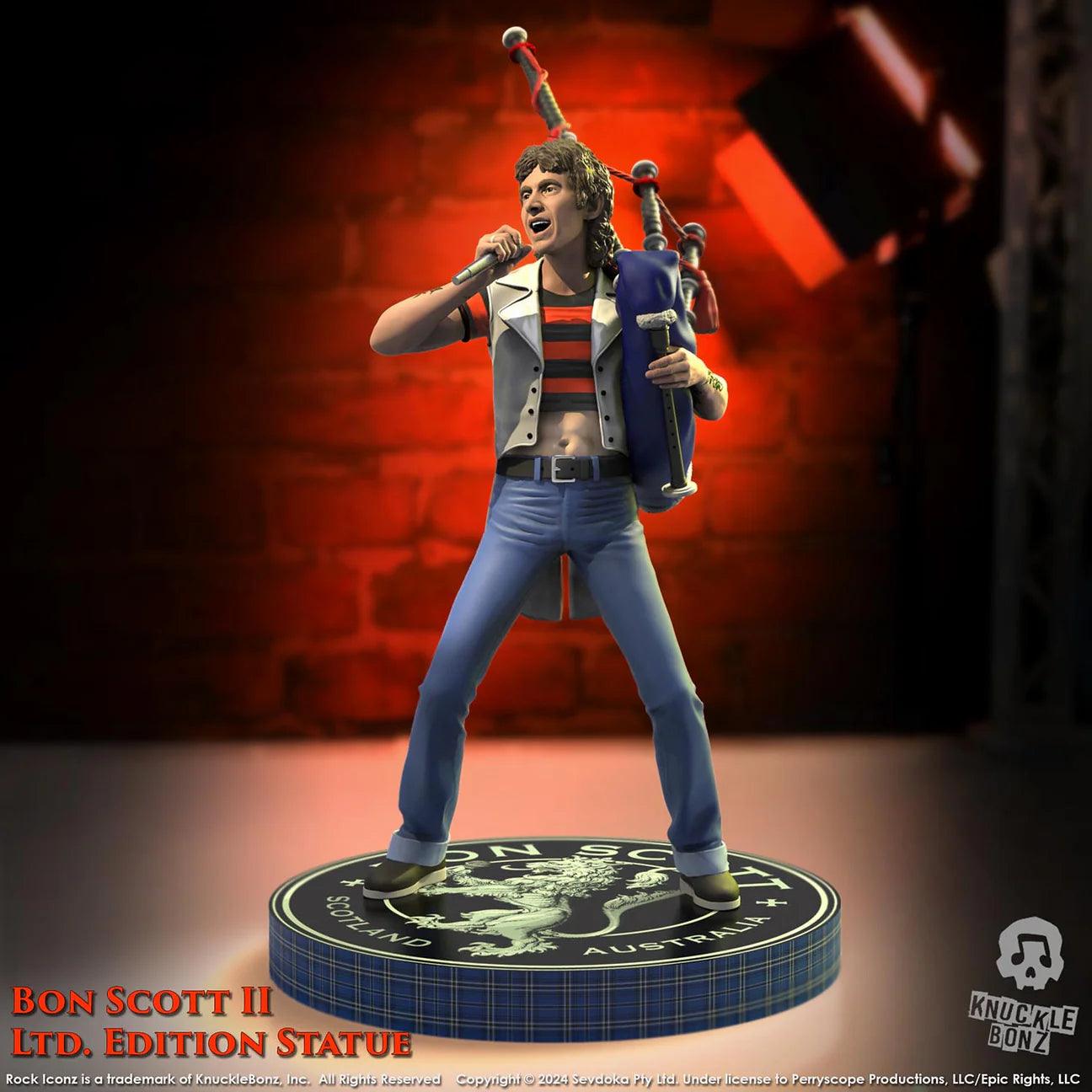 KNUBON200 Bon Scott - Bon Scott with Bagpipes Rock Iconz Statue - KnuckleBonz - Titan Pop Culture