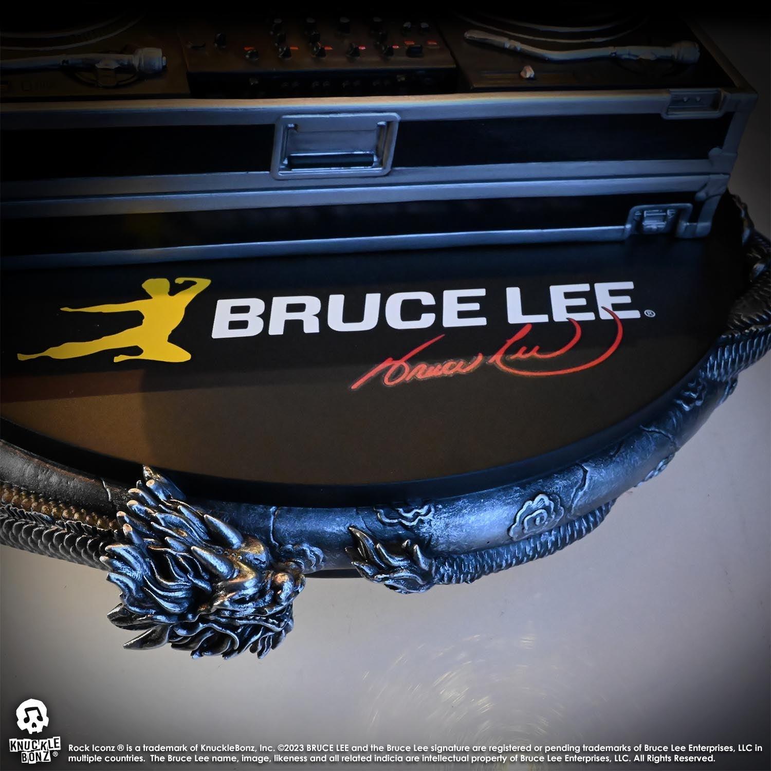 KNUBRUCELEE100 Bruce Lee - DJ Dragon Rock Iconz Statue - KnuckleBonz - Titan Pop Culture