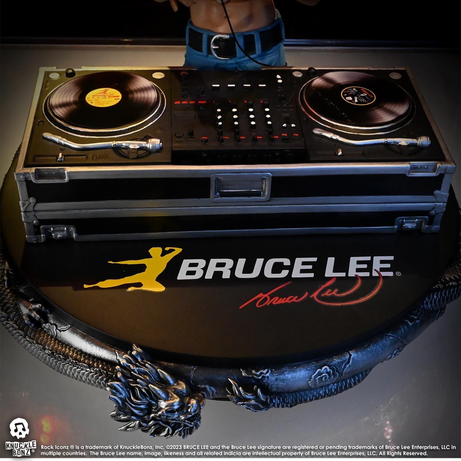 Bruce Lee - DJ Dragon Rock Iconz Statue Rock Iconz Statue by KnuckleBonz | Titan Pop Culture