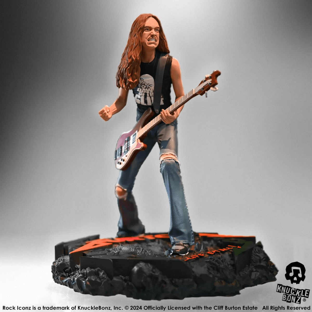 KNUCLIFFBURTON200 Metallica - Cliff Burton 2 Rock Iconz Statue - KnuckleBonz - Titan Pop Culture