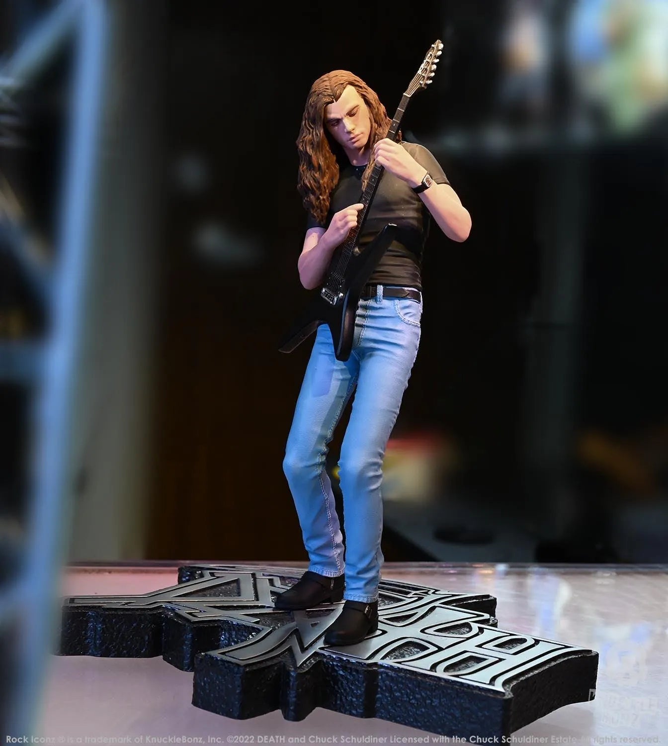 KNUDEATHCS100 Death - Chuck Schuldiner Rock Iconz Statue - KnuckleBonz - Titan Pop Culture
