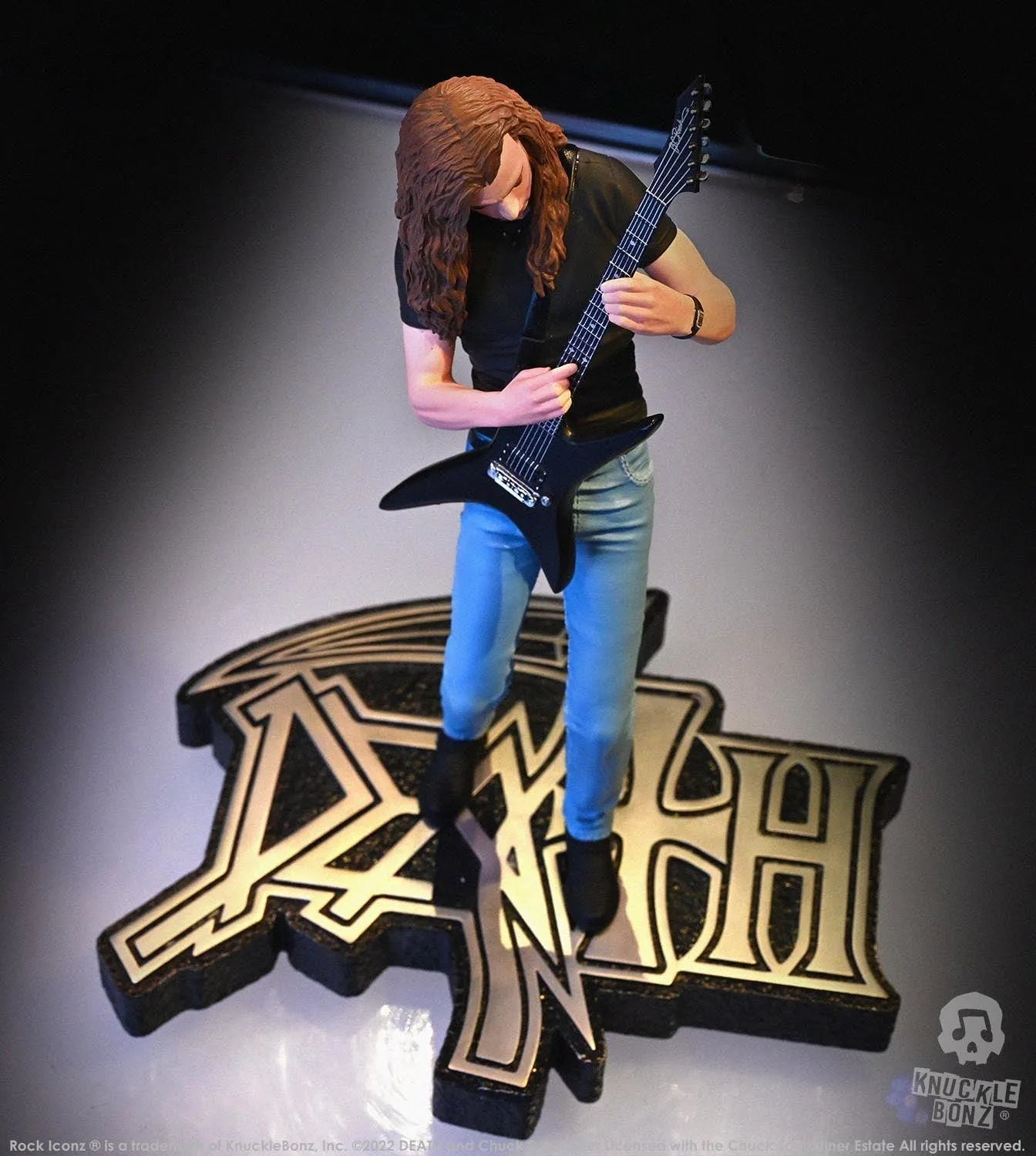 KNUDEATHCS100 Death - Chuck Schuldiner Rock Iconz Statue - KnuckleBonz - Titan Pop Culture
