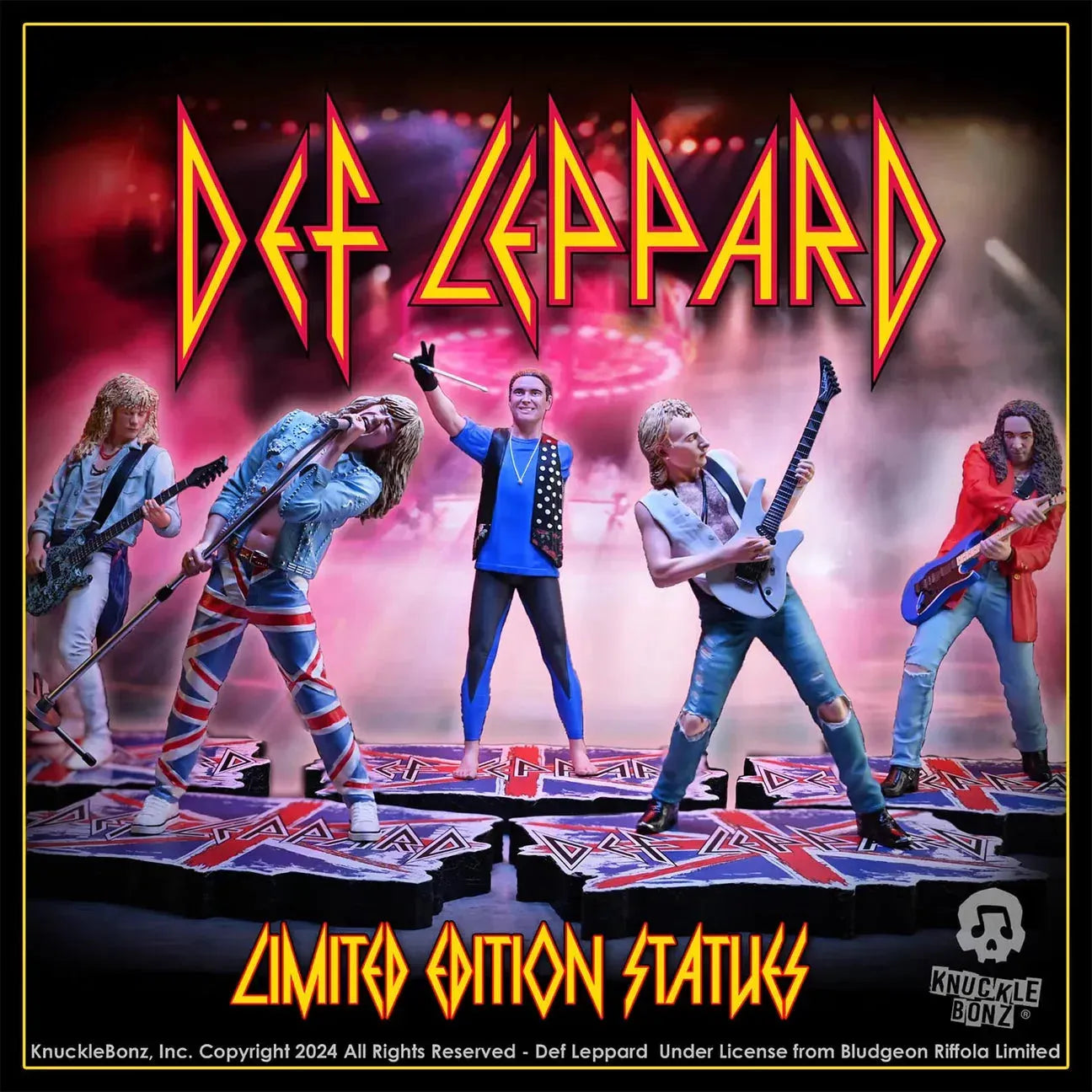 KNUDEFLEP100 Def Leppard - Band Members (Set of 5) Rock Iconz Statues - KnuckleBonz - Titan Pop Culture