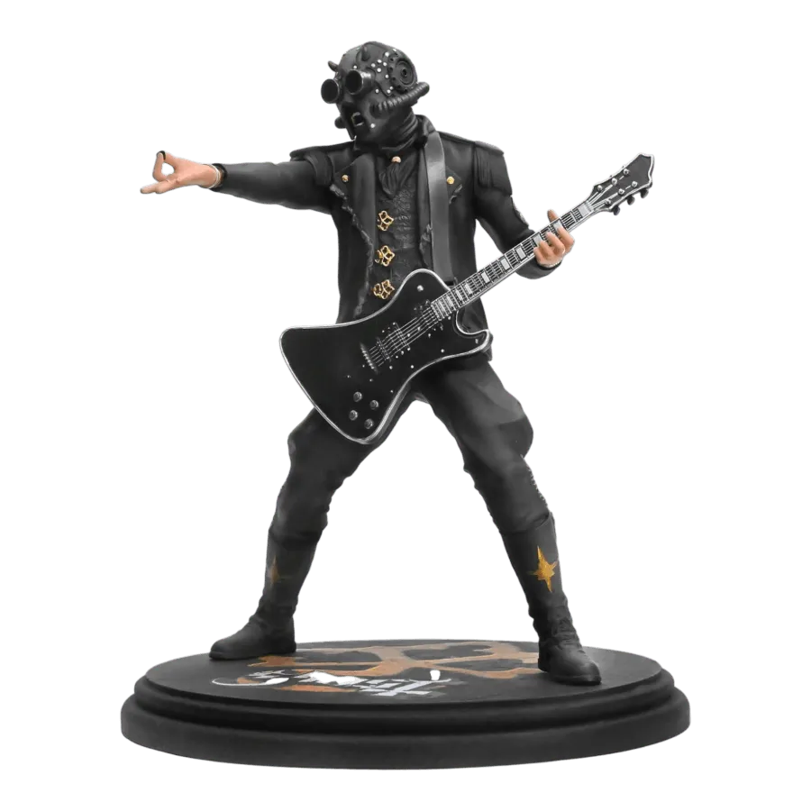 KNUGHOSTGHOULBLK200 Ghost - Nameless Ghoul 2 with Black Guitar Rock Iconz Statue - KnuckleBonz - Titan Pop Culture