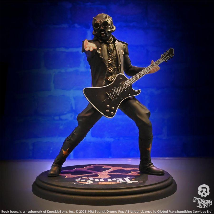 KNUGHOSTGHOULBLK200 Ghost - Nameless Ghoul 2 with Black Guitar Rock Iconz Statue - KnuckleBonz - Titan Pop Culture