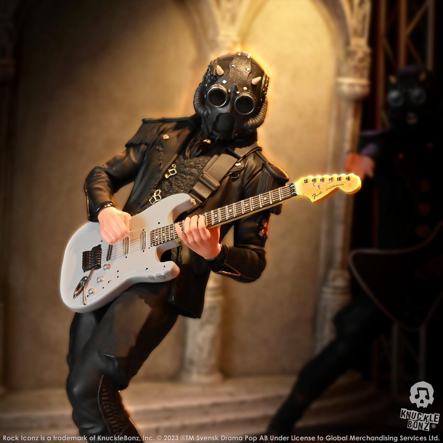 KNUGHOSTGHOULWHT200 Ghost - Nameless Ghoul 2 with White Guitar Rock Iconz Statue - KnuckleBonz - Titan Pop Culture