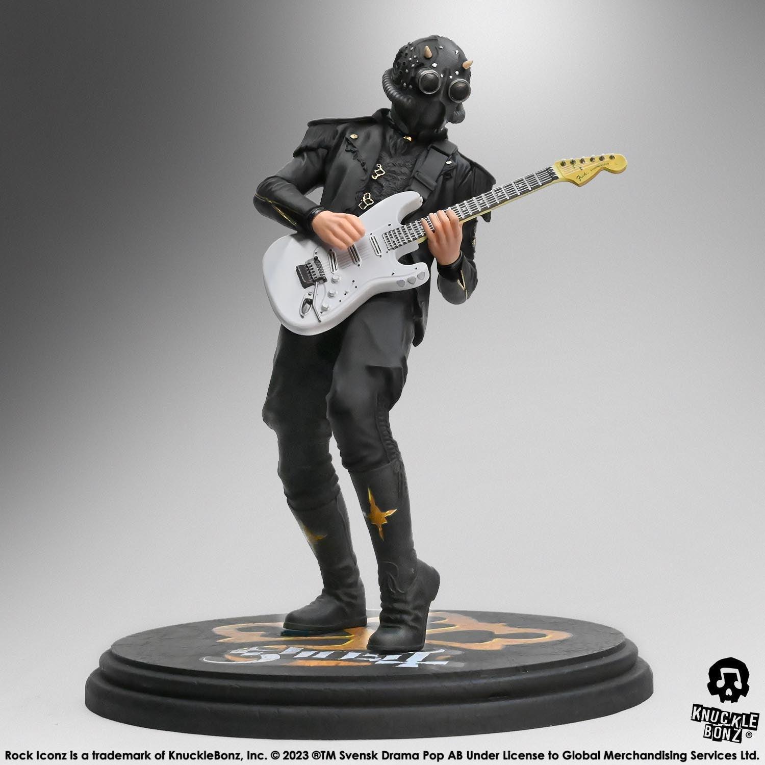 KNUGHOSTGHOULWHT200 Ghost - Nameless Ghoul 2 with White Guitar Rock Iconz Statue - KnuckleBonz - Titan Pop Culture