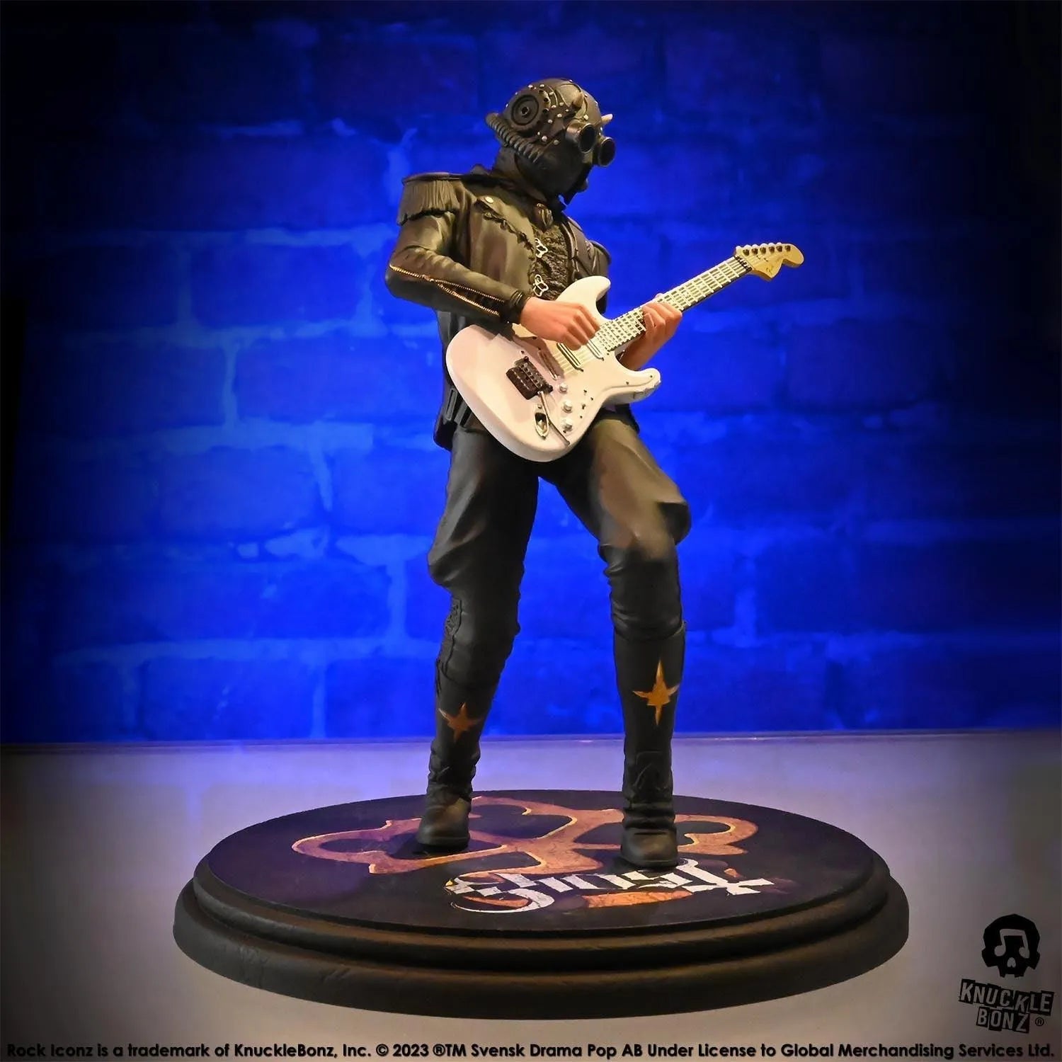 KNUGHOSTGHOULWHT200 Ghost - Nameless Ghoul 2 with White Guitar Rock Iconz Statue - KnuckleBonz - Titan Pop Culture