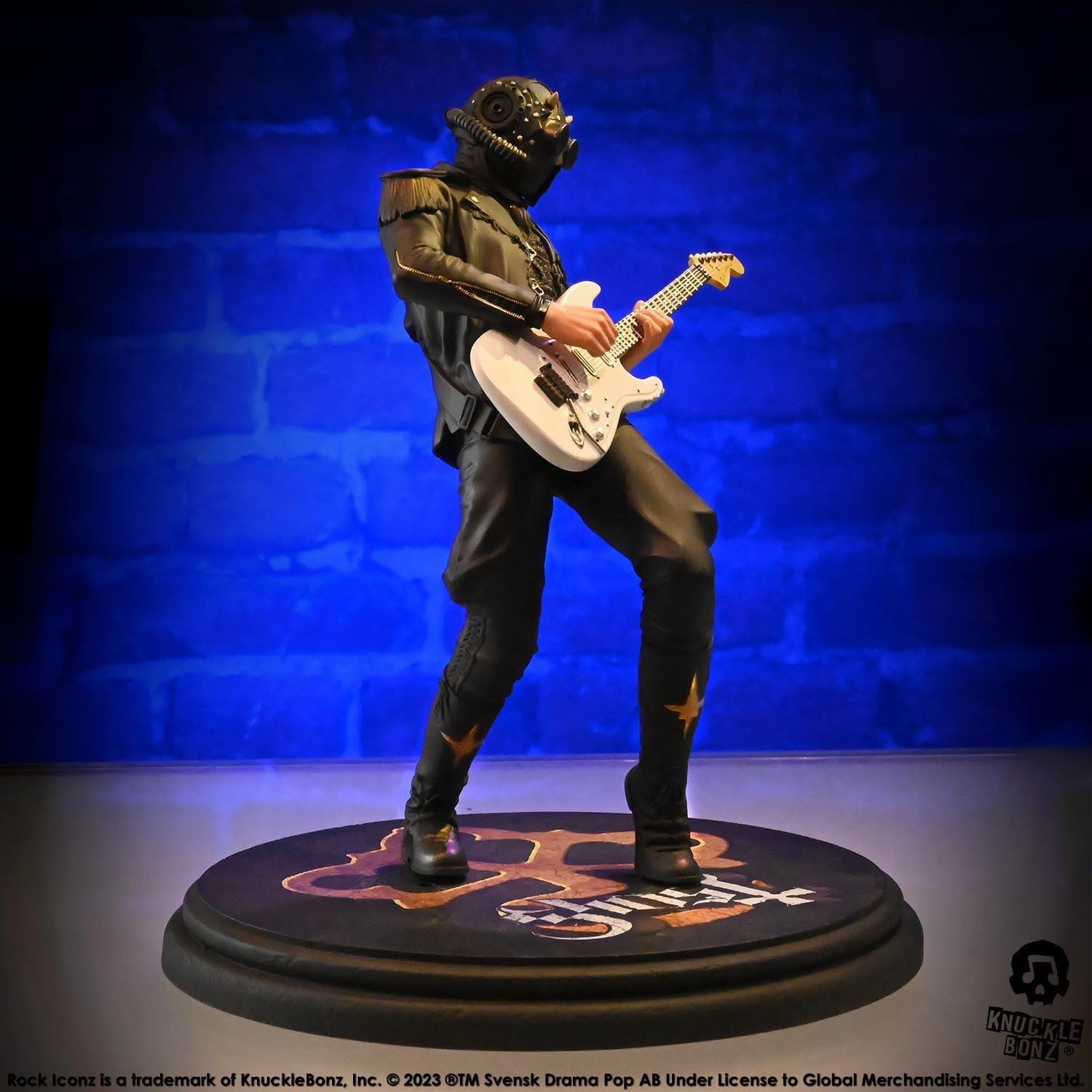 KNUGHOSTGHOULWHT200 Ghost - Nameless Ghoul 2 with White Guitar Rock Iconz Statue - KnuckleBonz - Titan Pop Culture