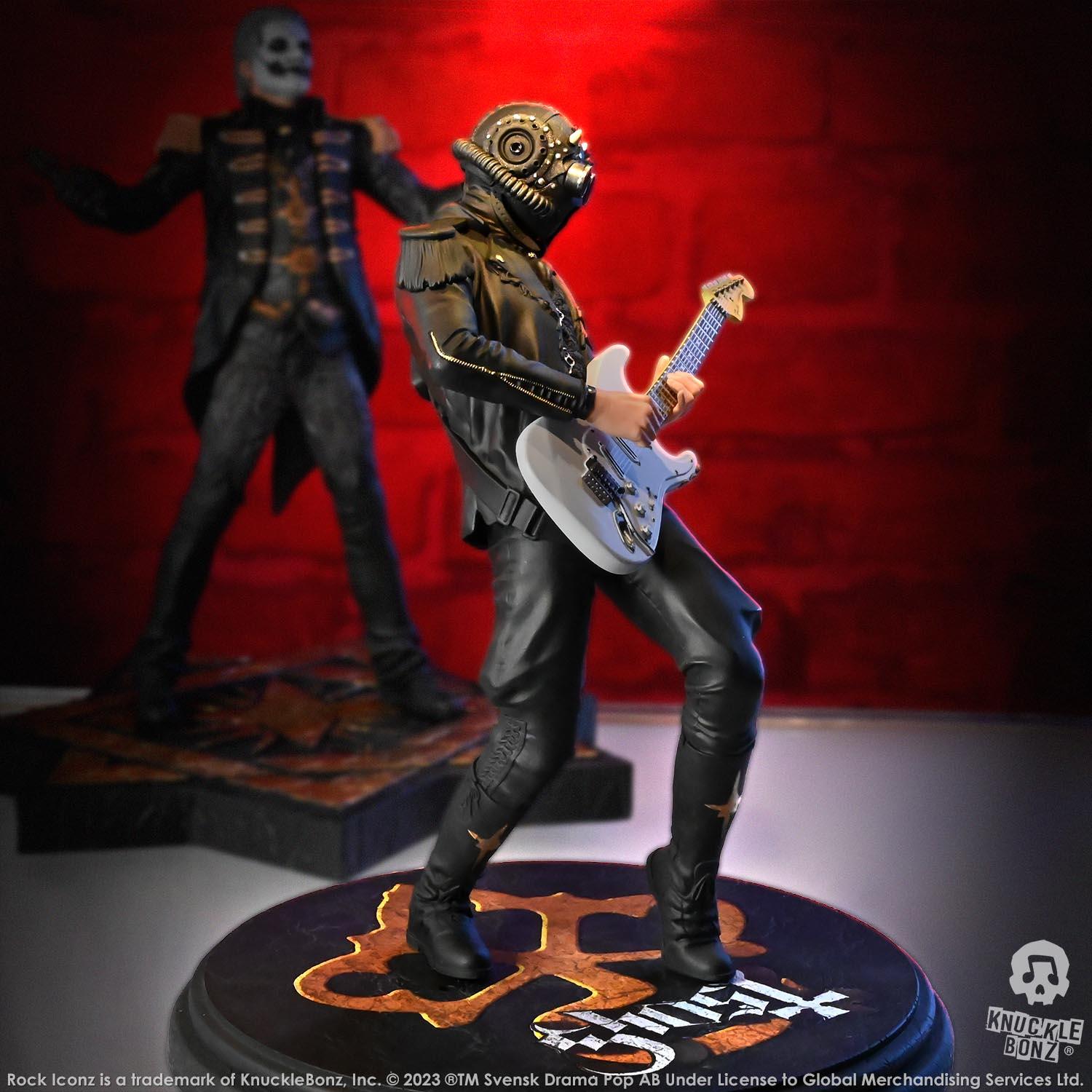 KNUGHOSTGHOULWHT200 Ghost - Nameless Ghoul 2 with White Guitar Rock Iconz Statue - KnuckleBonz - Titan Pop Culture