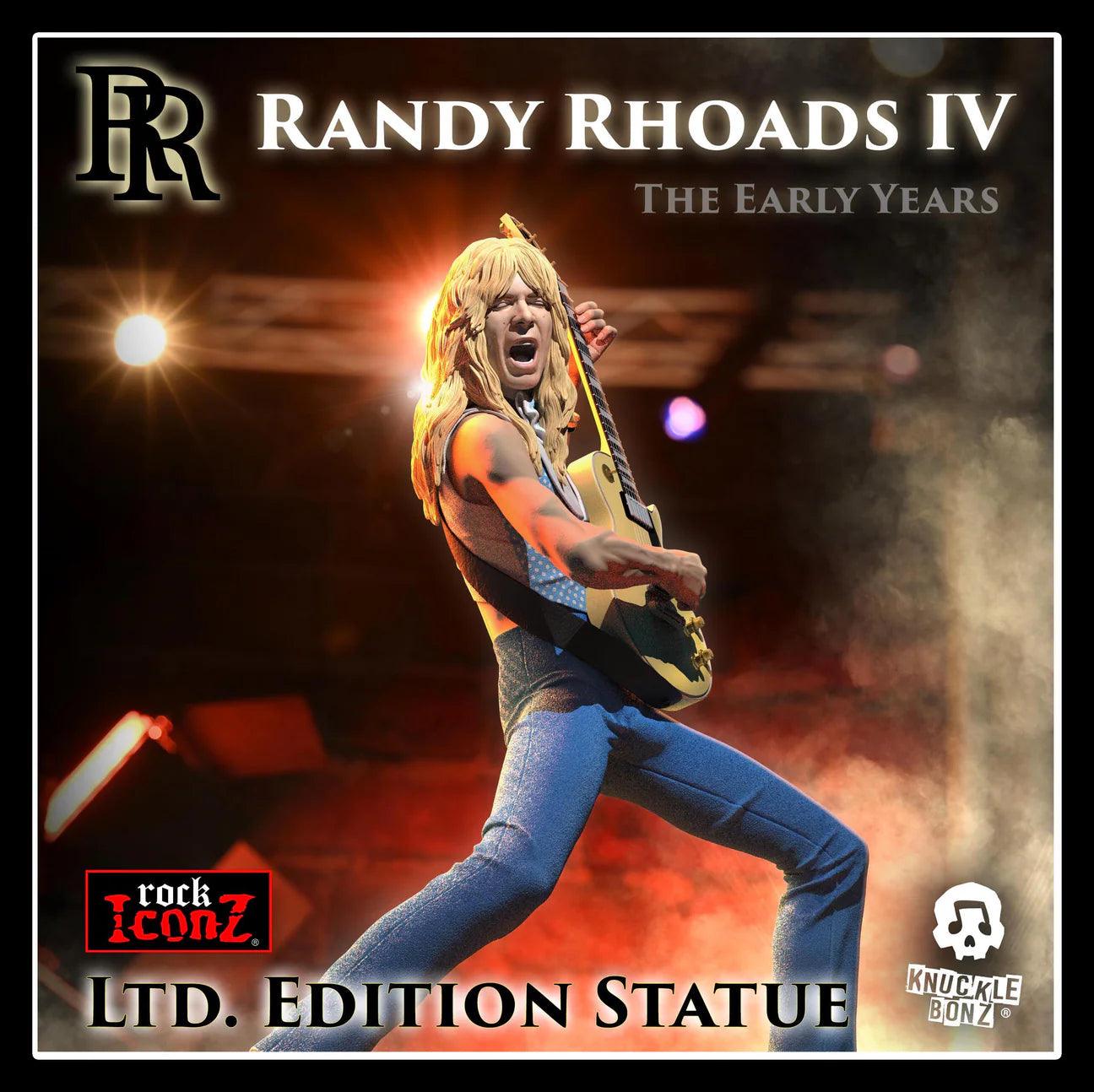 KNURR400BLUE Randy Rhoads 4 - The Early Years (Blue Version) Rock Iconz Statue - KnuckleBonz - Titan Pop Culture