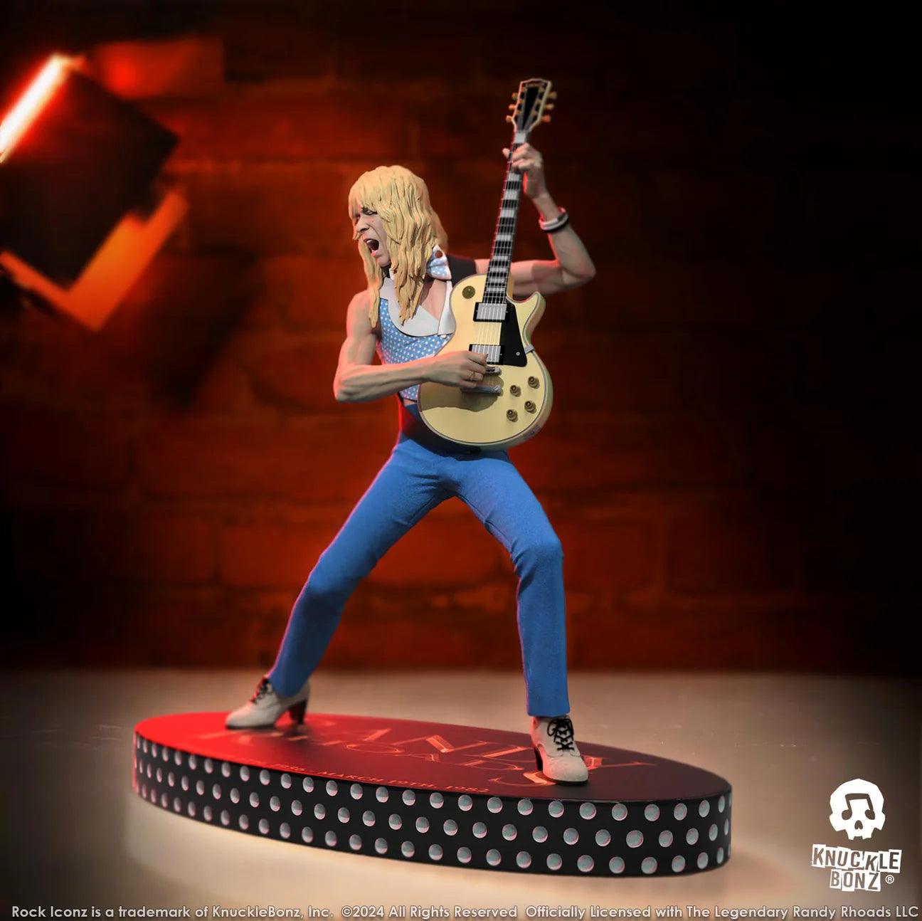 KNURR400BLUE Randy Rhoads 4 - The Early Years (Blue Version) Rock Iconz Statue - KnuckleBonz - Titan Pop Culture