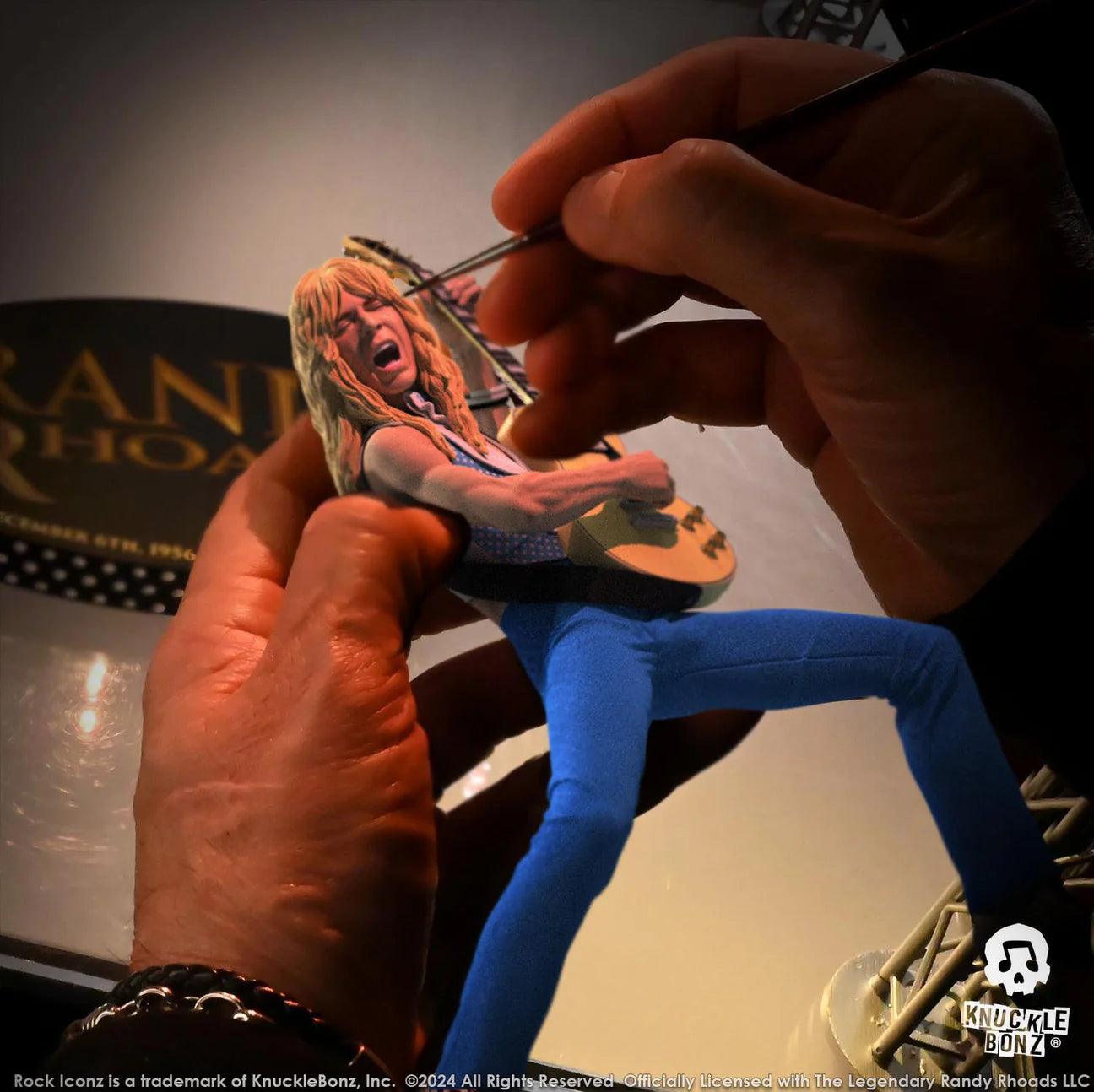 KNURR400BLUE Randy Rhoads 4 - The Early Years (Blue Version) Rock Iconz Statue - KnuckleBonz - Titan Pop Culture