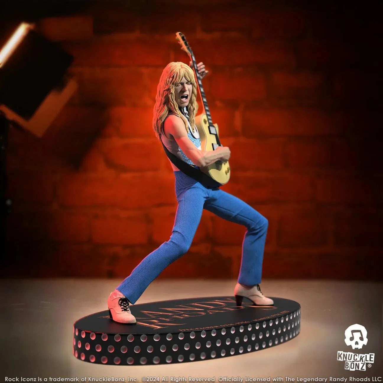 KNURR400BLUE Randy Rhoads 4 - The Early Years (Blue Version) Rock Iconz Statue - KnuckleBonz - Titan Pop Culture