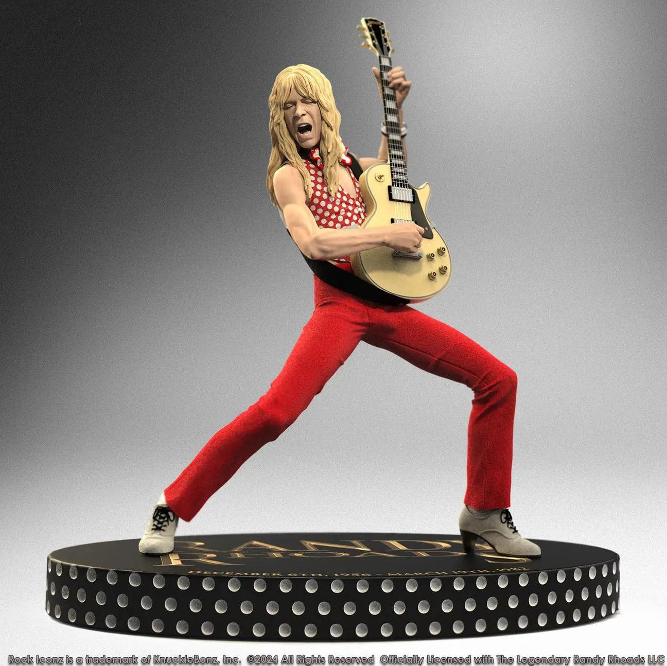 KNURR400RED Randy Rhoads IV - The Early Years (Red Version) Rock Iconz Statue - KnuckleBonz - Titan Pop Culture