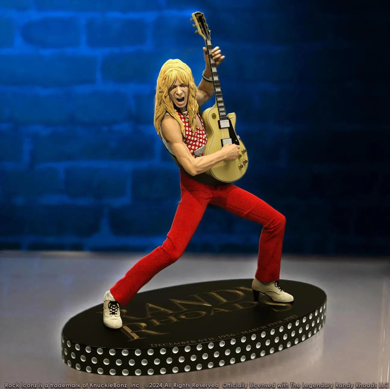 KNURR400RED Randy Rhoads IV - The Early Years (Red Version) Rock Iconz Statue - KnuckleBonz - Titan Pop Culture