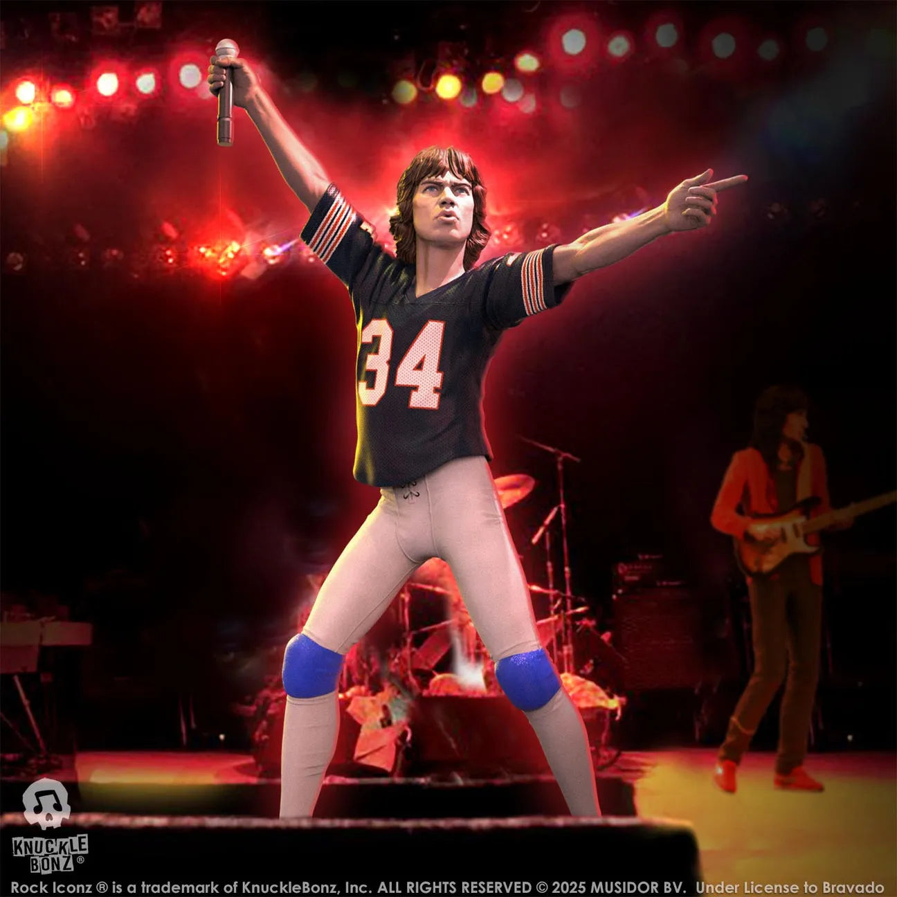 KNURSMJ81BK100 Rolling Stones - Mick Jagger Tour '81 (Black Jersey) Statue - KnuckleBonz - Titan Pop Culture