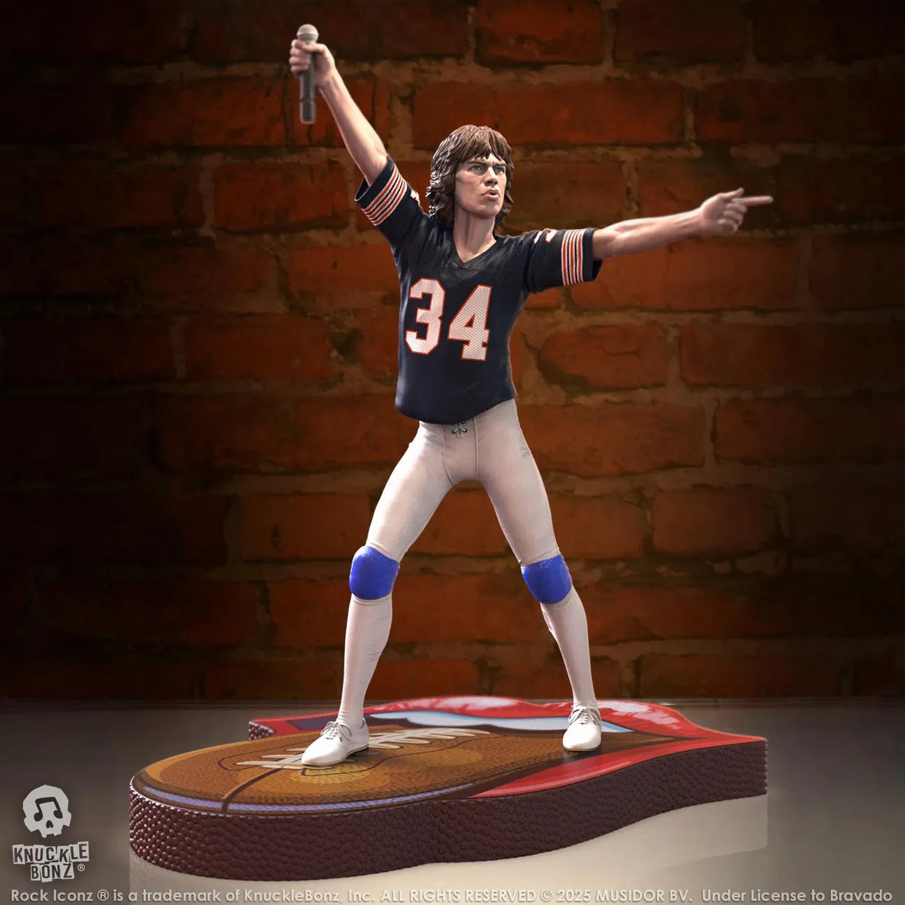 KNURSMJ81BK100 Rolling Stones - Mick Jagger Tour '81 (Black Jersey) Statue - KnuckleBonz - Titan Pop Culture