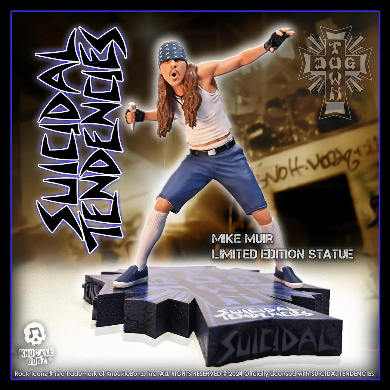 KNUSUICTENDMM100 Suicidal Tendencies - Mike Muir Rock Iconz Statue - KnuckleBonz - Titan Pop Culture