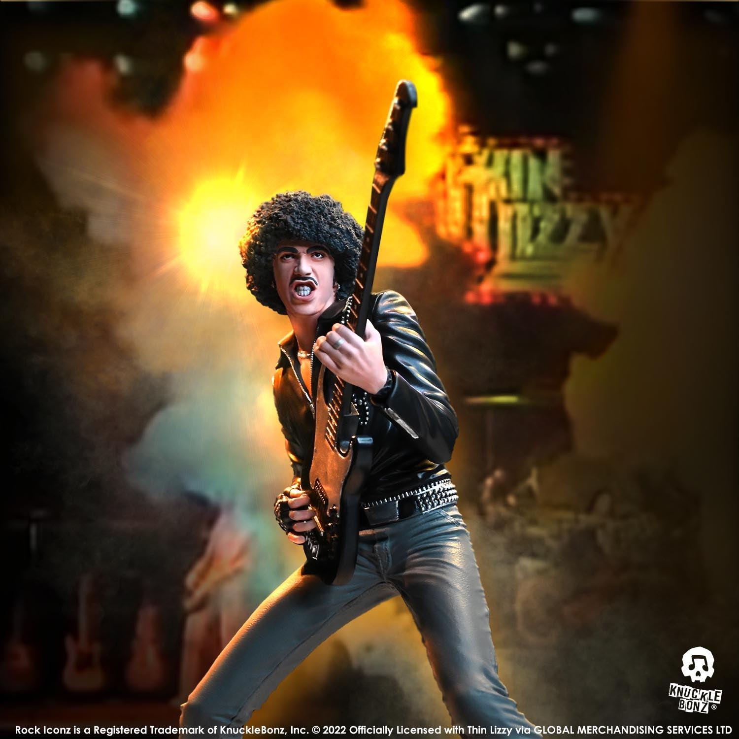 KNUTHINLIZZY100 Thin Lizzy - Phil Lynott Rock Iconz Statue - KnuckleBonz - Titan Pop Culture