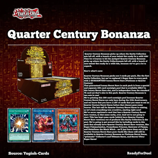 KON18812 Yu-Gi-Oh! - Quarter Century Bonanza Booster (Display of 24) - Konami - Titan Pop Culture