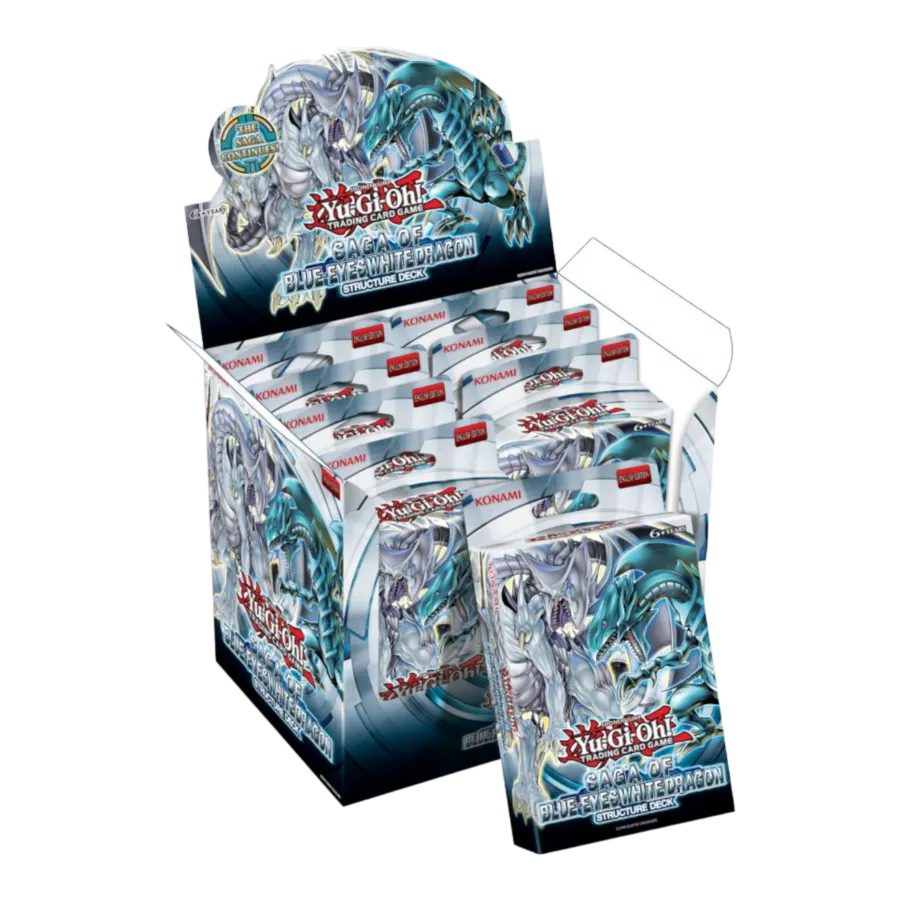 KON94985 Yu-Gi-Oh! - Saga of Blue Eyes White Dragon Unlimited Reprint Structure Deck (Display of 8) - Konami - Titan Pop Culture