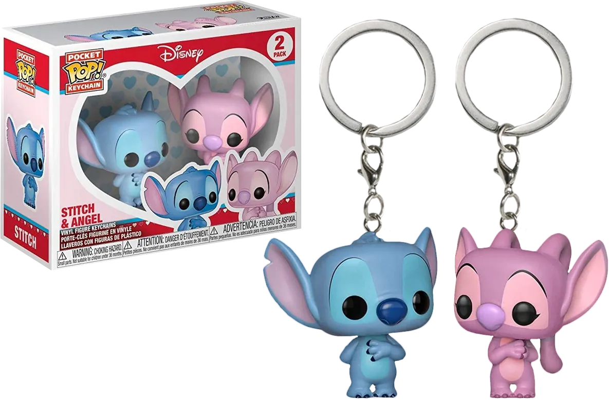 FUN36370 Lilo & Stitch - Stitch & Angel Pocket Pop! Keychain 2-pack - Funko - Titan Pop Culture