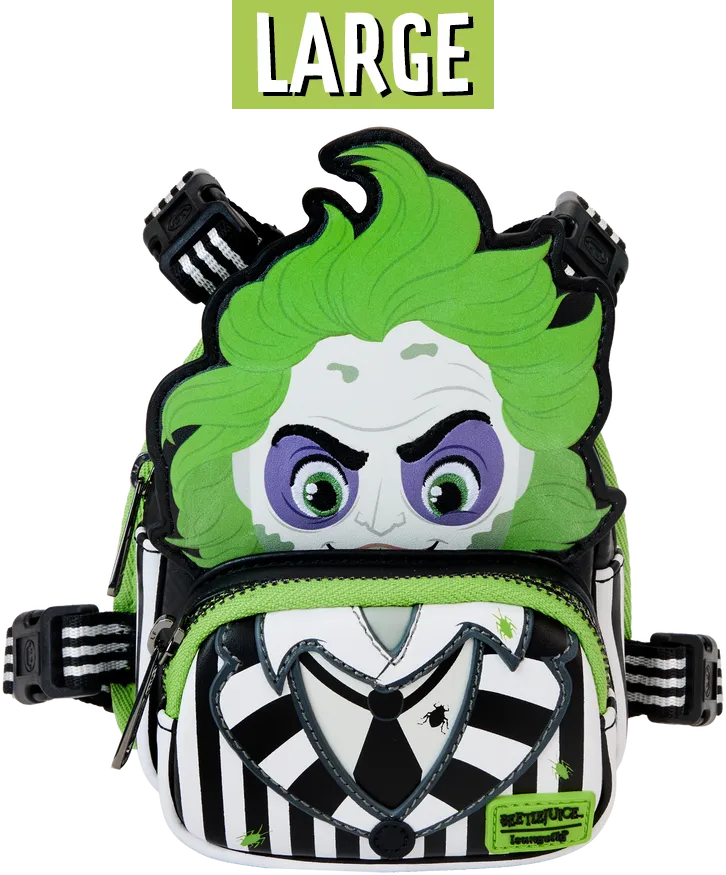 LOUBTJPDH0001L Beetlejuice - Cosplay Mini Backpack Dog Harness (Large) - Loungefly - Titan Pop Culture