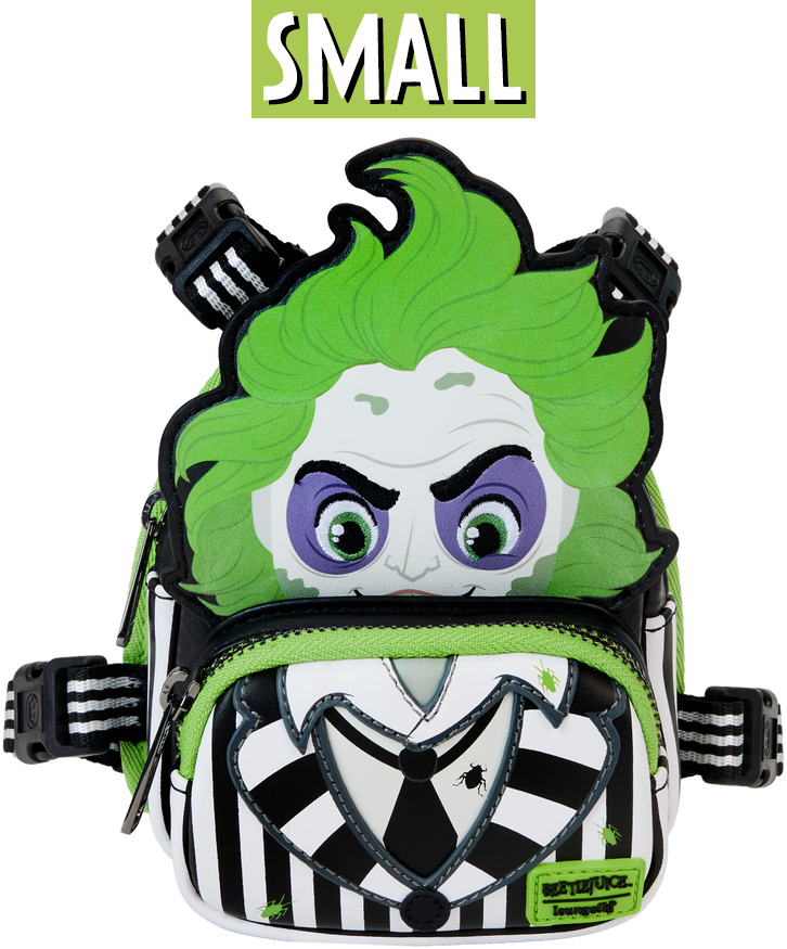 LOUBTJPDH0001S Beetlejuice - Cosplay Mini Backpack Dog Harness (Small) - Loungefly - Titan Pop Culture