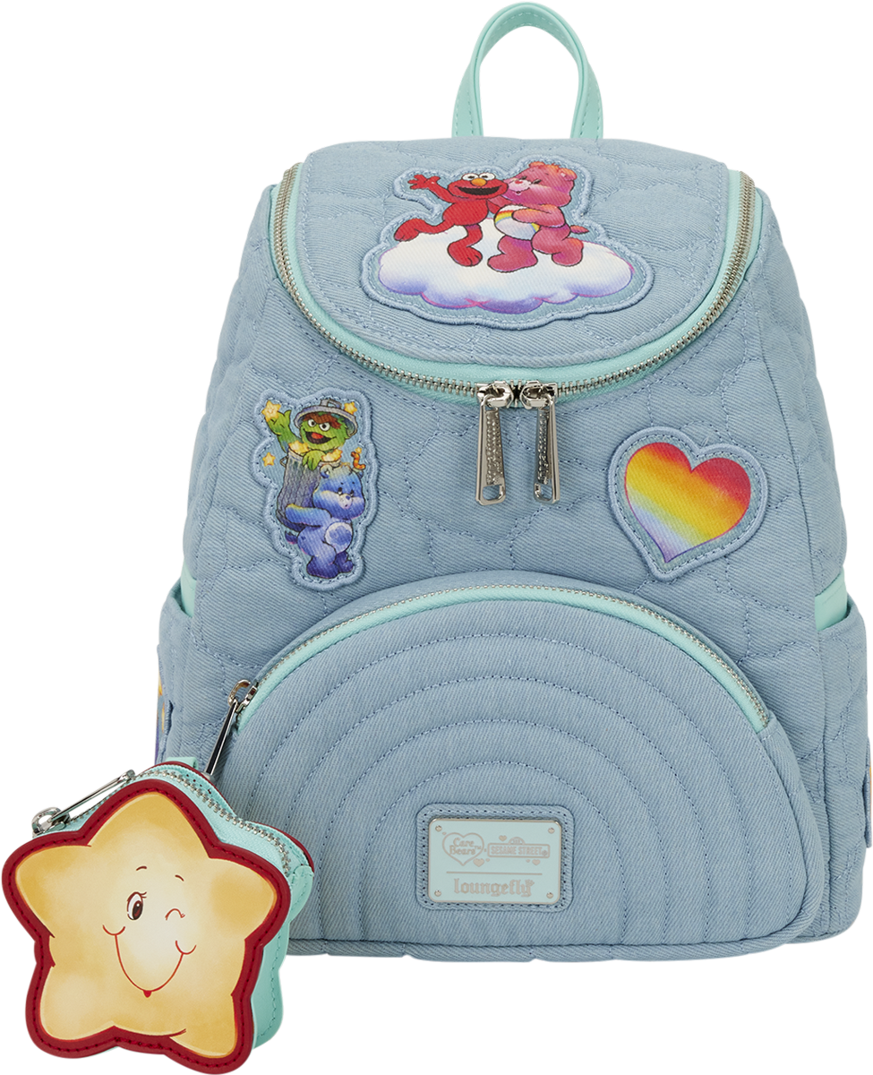Care Bears – Care Bears x Sesame Street Denim Mini Backpack