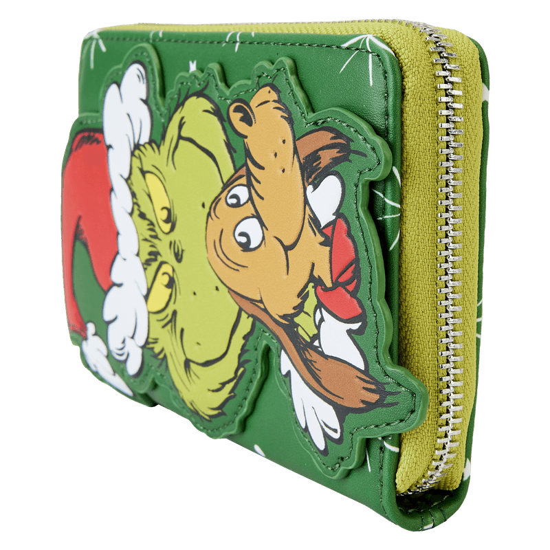 LOUDSSWA0019 Dr Seuss - Dr. Seuss' How the Grinch Stole Christmas! Santa Cosplay Zip Around Wallet - Loungefly - Titan Pop Culture