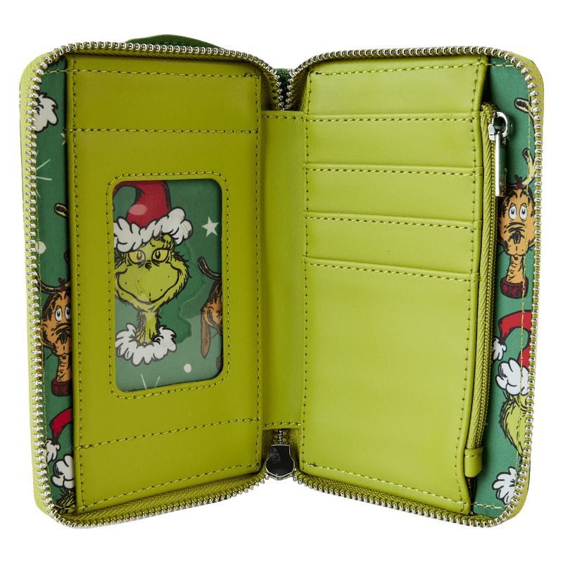 LOUDSSWA0019 Dr Seuss - Dr. Seuss' How the Grinch Stole Christmas! Santa Cosplay Zip Around Wallet - Loungefly - Titan Pop Culture