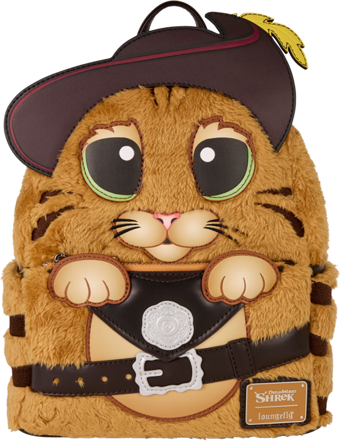 Shrek - Puss In Boots Cosplay Faux Fur Mini Backpack