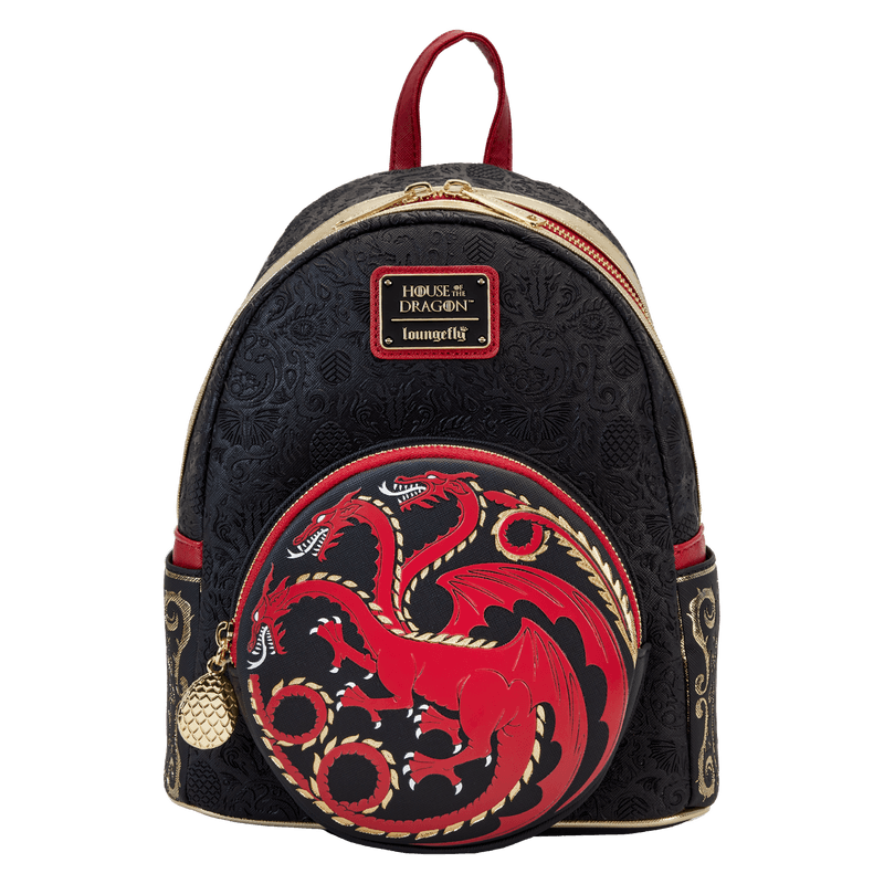 LOUHODBK0001 House Of The Dragon - All-Over Print House Targaryen Sigil Mini Backpack - Loungefly - Titan Pop Culture
