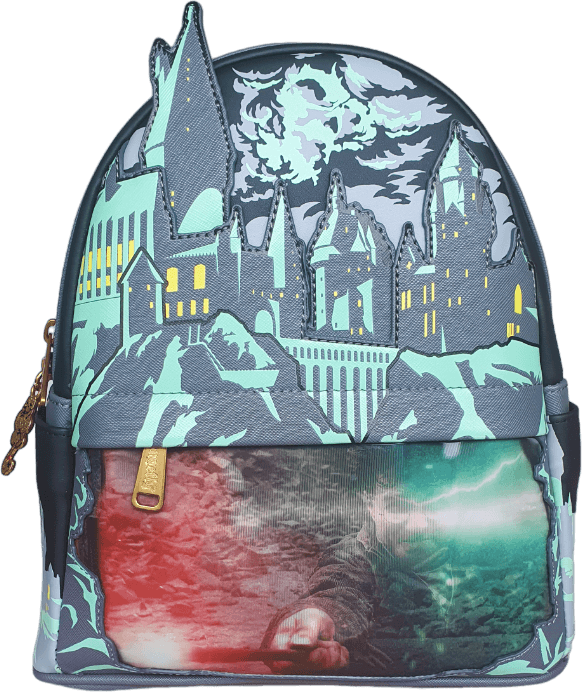 LOUHPBK0216 Harry Potter - Harry Potter Vs Voldemort Duel Scene US Exclusive Mini Backpack [RS] - Loungefly - Titan Pop Culture