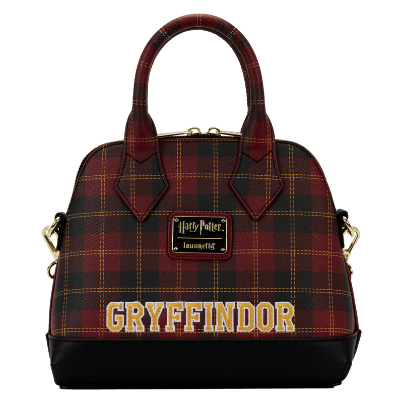 LOUHPTB0214 Harry Potter - Gryffindor Patch Varsity Plaid Crossbody Bag - Loungefly - Titan Pop Culture