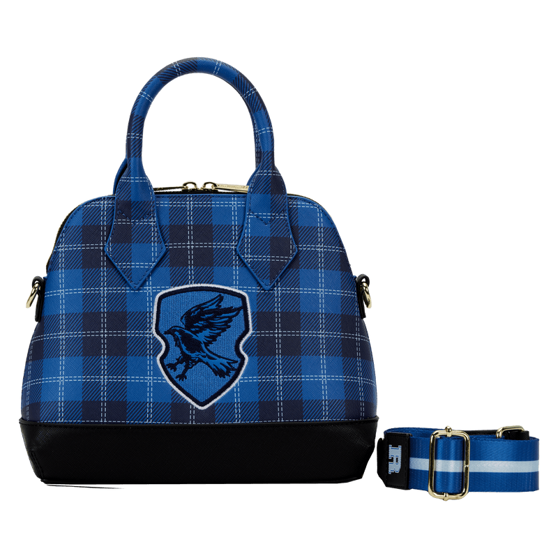 LOUHPTB0217 Harry Potter - Ravenclaw Patch Varsity Plaid Crossbody Bag - Loungefly - Titan Pop Culture