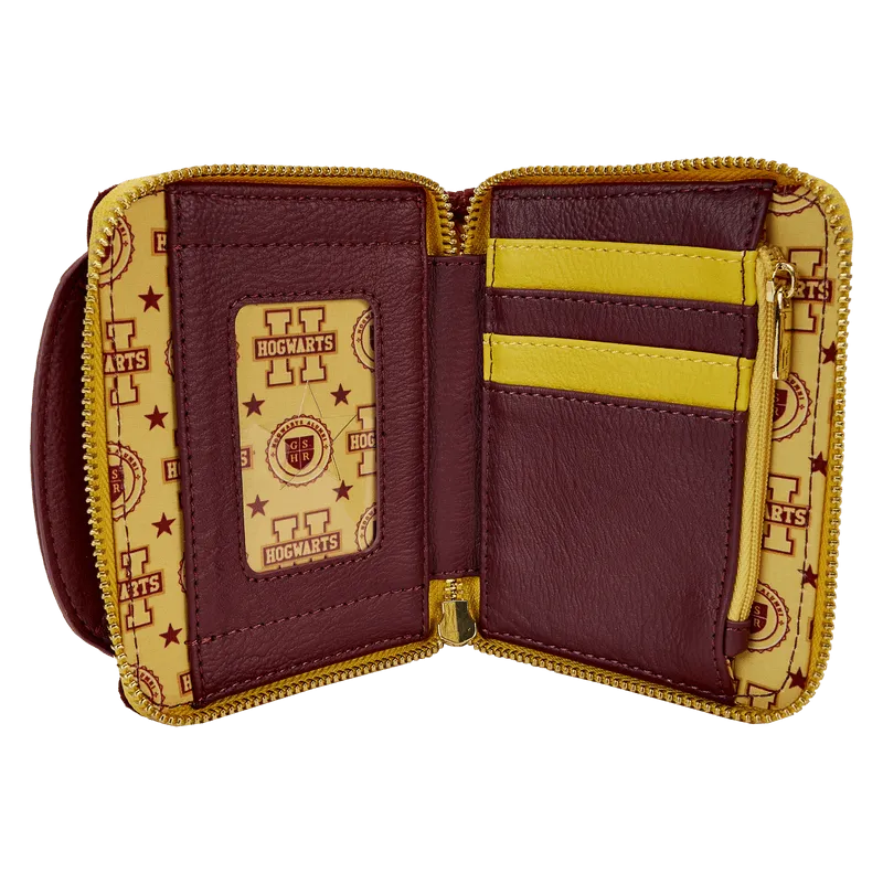 LOUHPWA0162 Harry Potter - Gryffindor Hogwarts Crest Varsity Jacket Zip Around Wallet - Loungefly - Titan Pop Culture