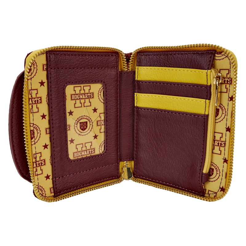 LOUHPWA0162 Harry Potter - Gryffindor Hogwarts Crest Varsity Jacket Zip Around Wallet - Loungefly - Titan Pop Culture