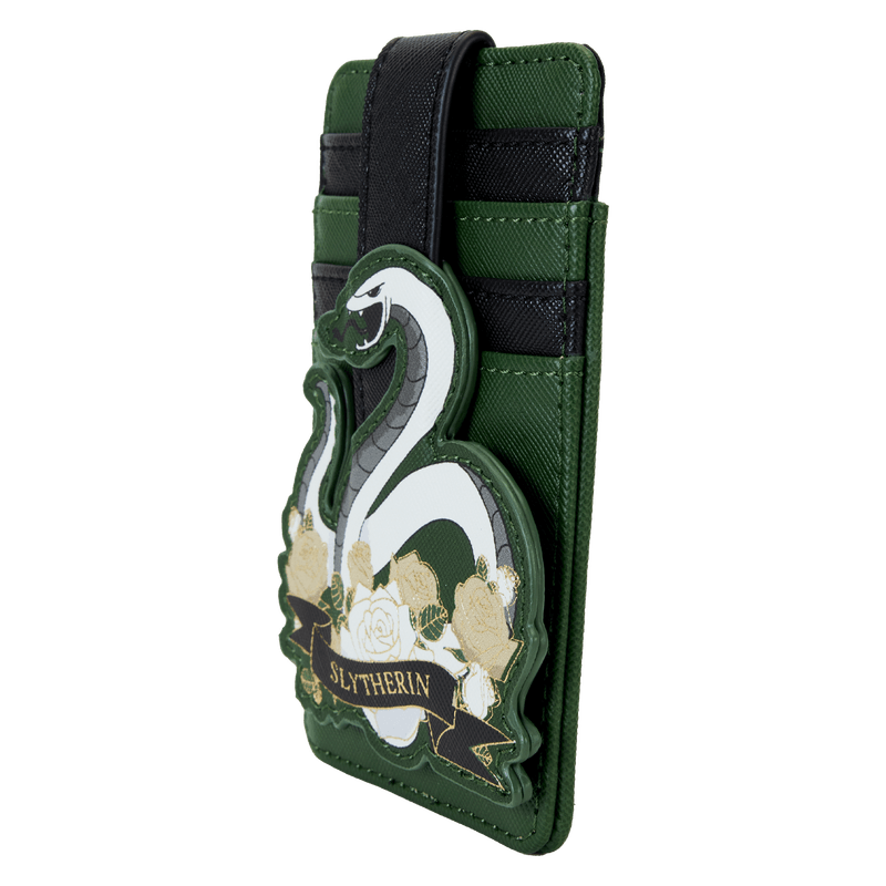 LOUHPWA0169 Harry Potter - Slytherin House Floral Tattoo Cardholder - Loungefly - Titan Pop Culture